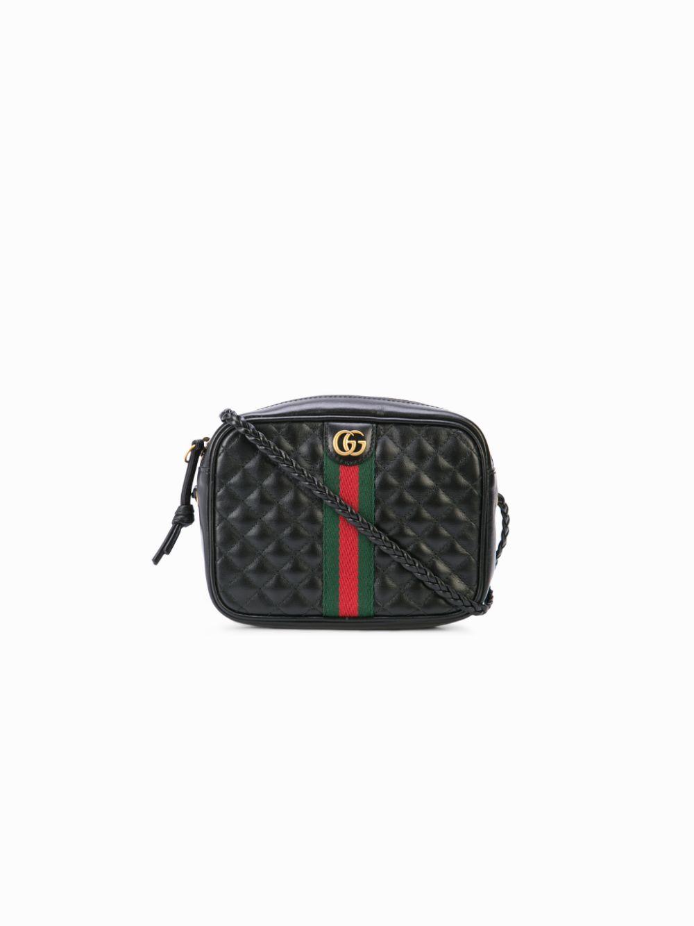 Gucci Black Quilted-leather Small Shoulder Bag in Black - Lyst