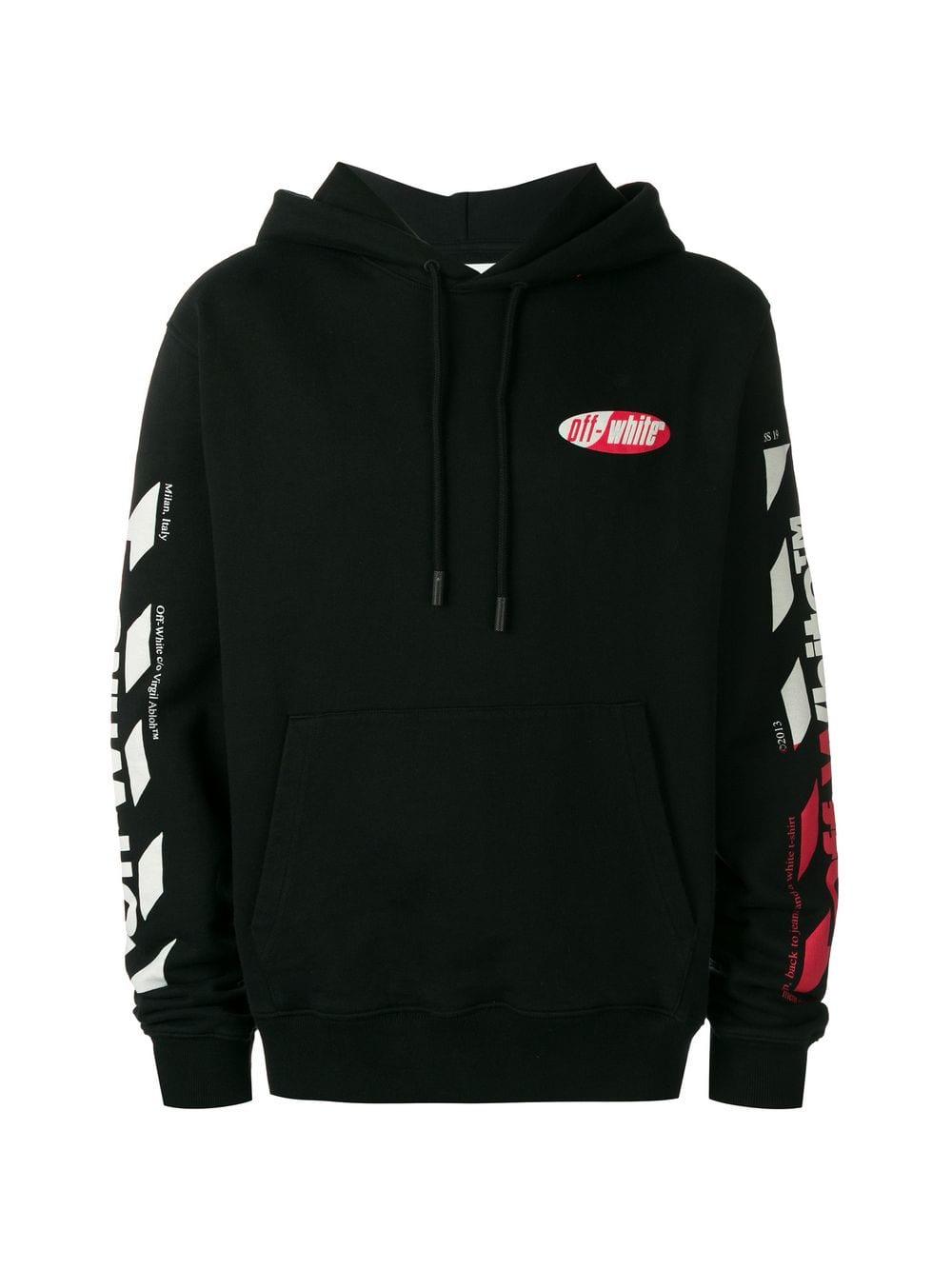 Off-White c/o Virgil Abloh Multi Print Hoodie in Black for Men - Lyst