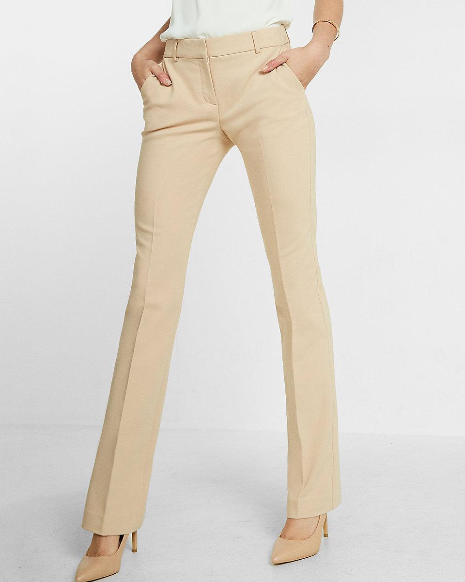 Express Petite Mid-rise Columnist Barely Boot Pant in Natural - Save 41 ...