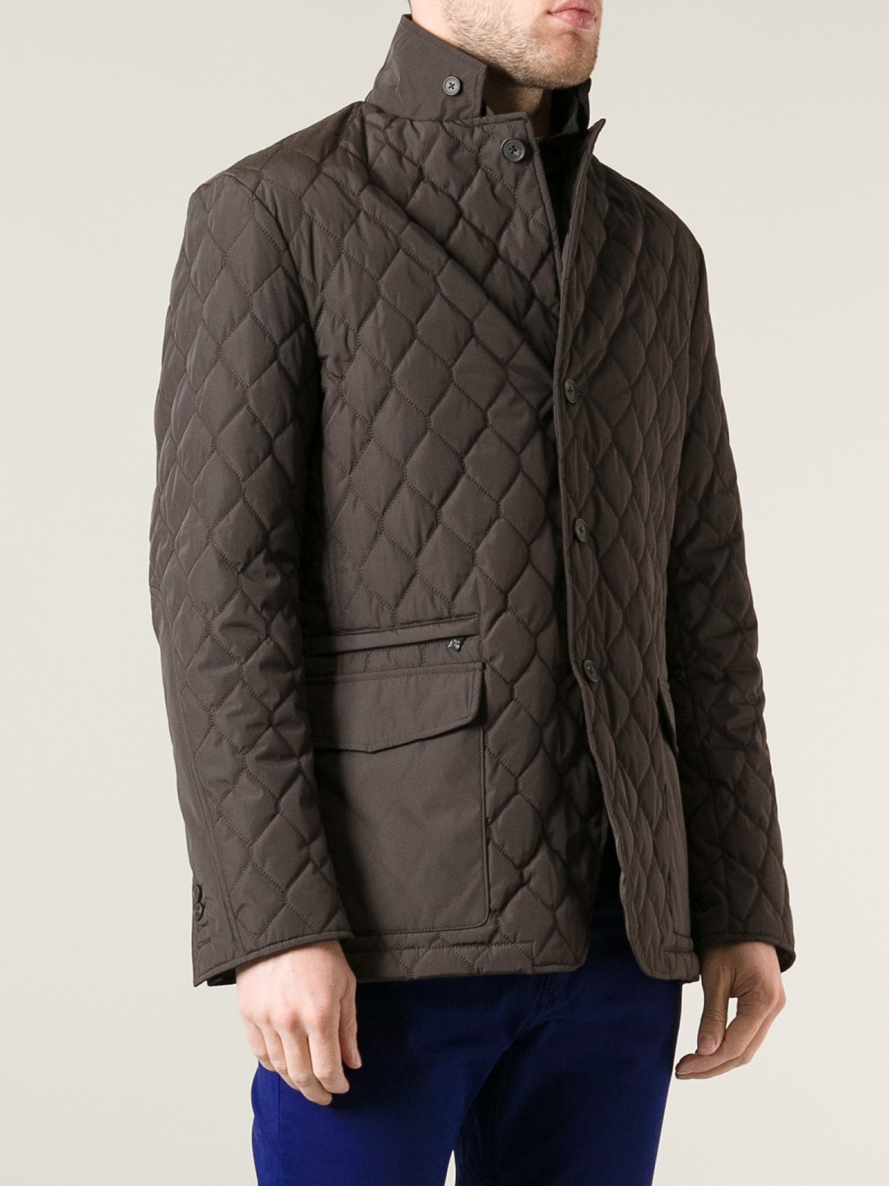 Lyst Corneliani Quilted iJacketi in Brown for Men