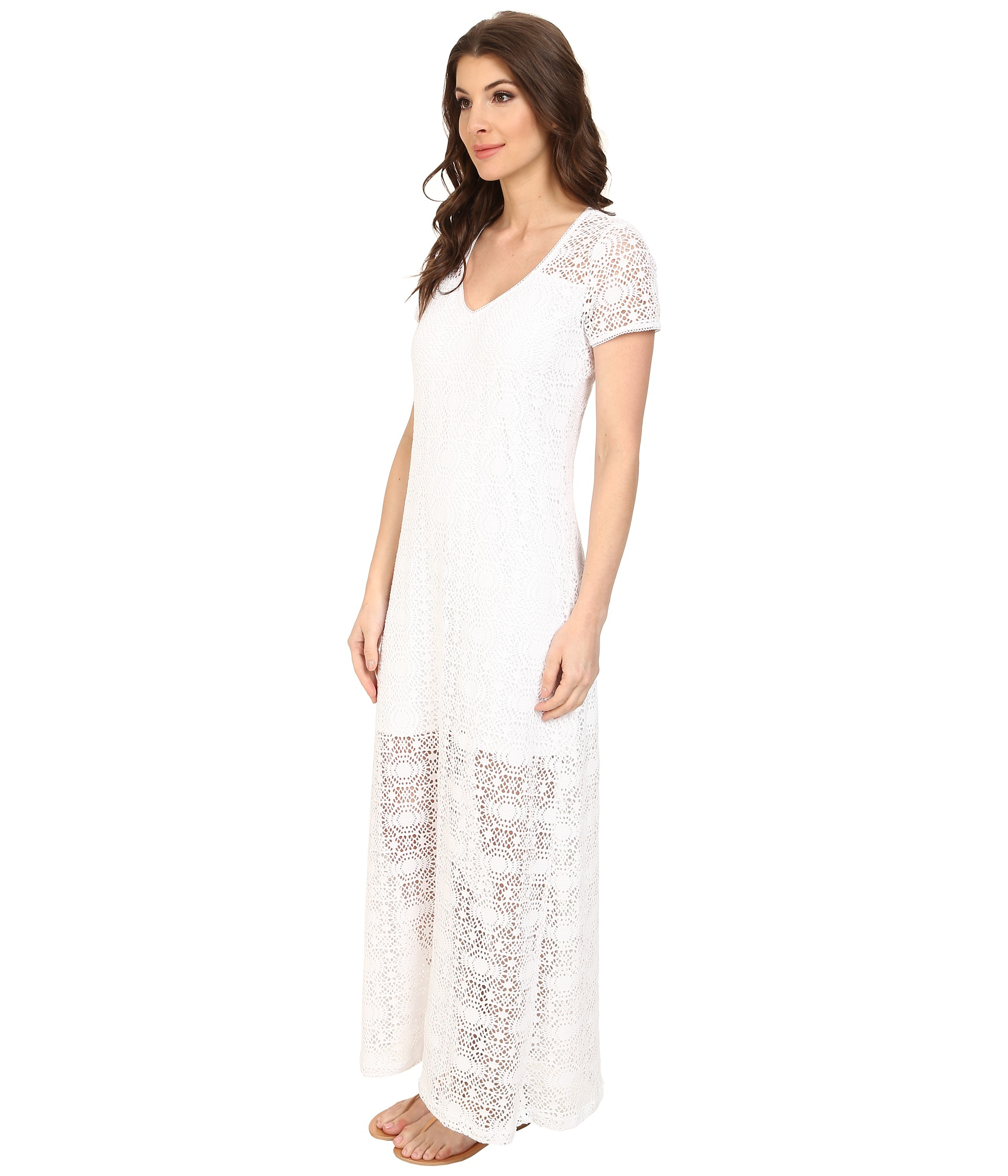 Tommy bahama Crochet Lace Long T Shirt  Dress  Cover  Up  in 