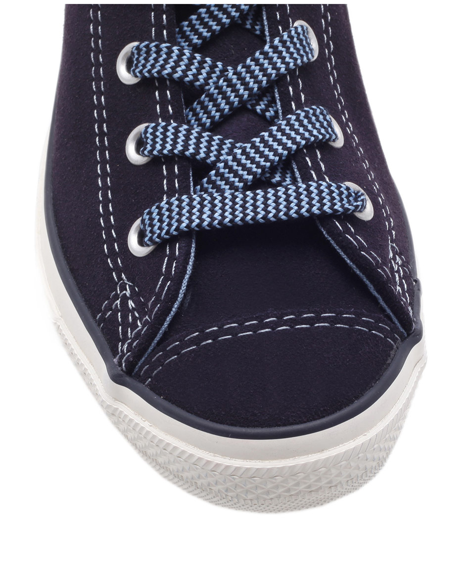 Lyst - Converse Navy Chuck Taylor Suede Hi Top Wedge Trainers in Blue