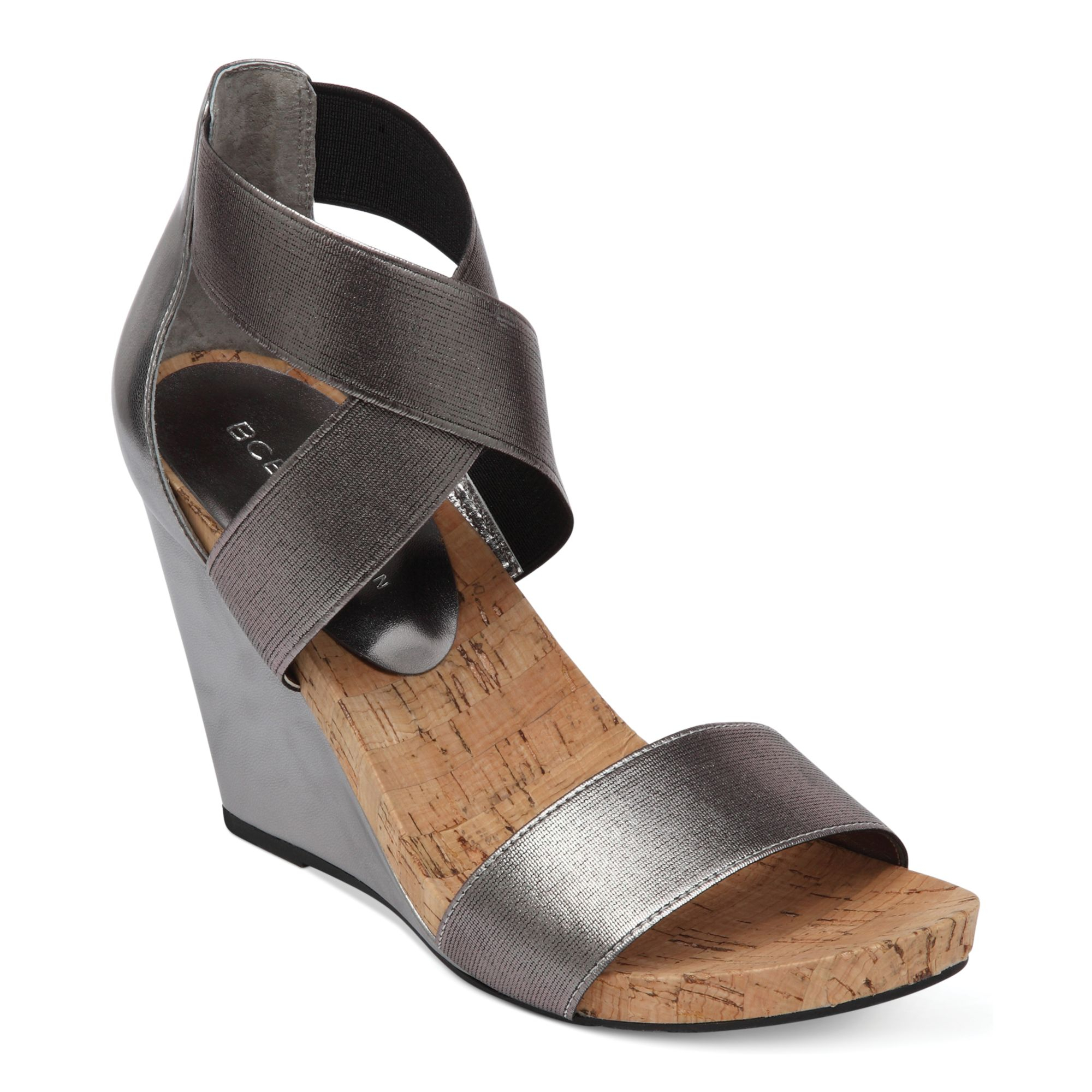 Lyst Bcbgeneration  Brent Wedge Sandals  in Metallic