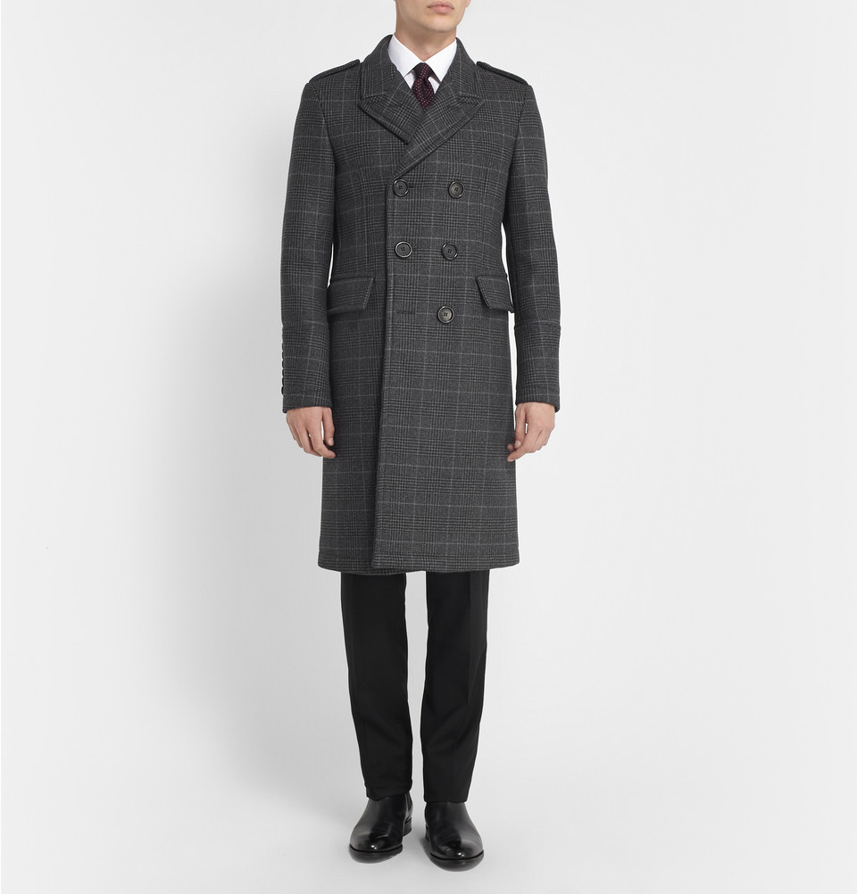 Lyst - Burberry Slim-Fit Prince Of Wales Check Wool And Cashmere-Blend ...