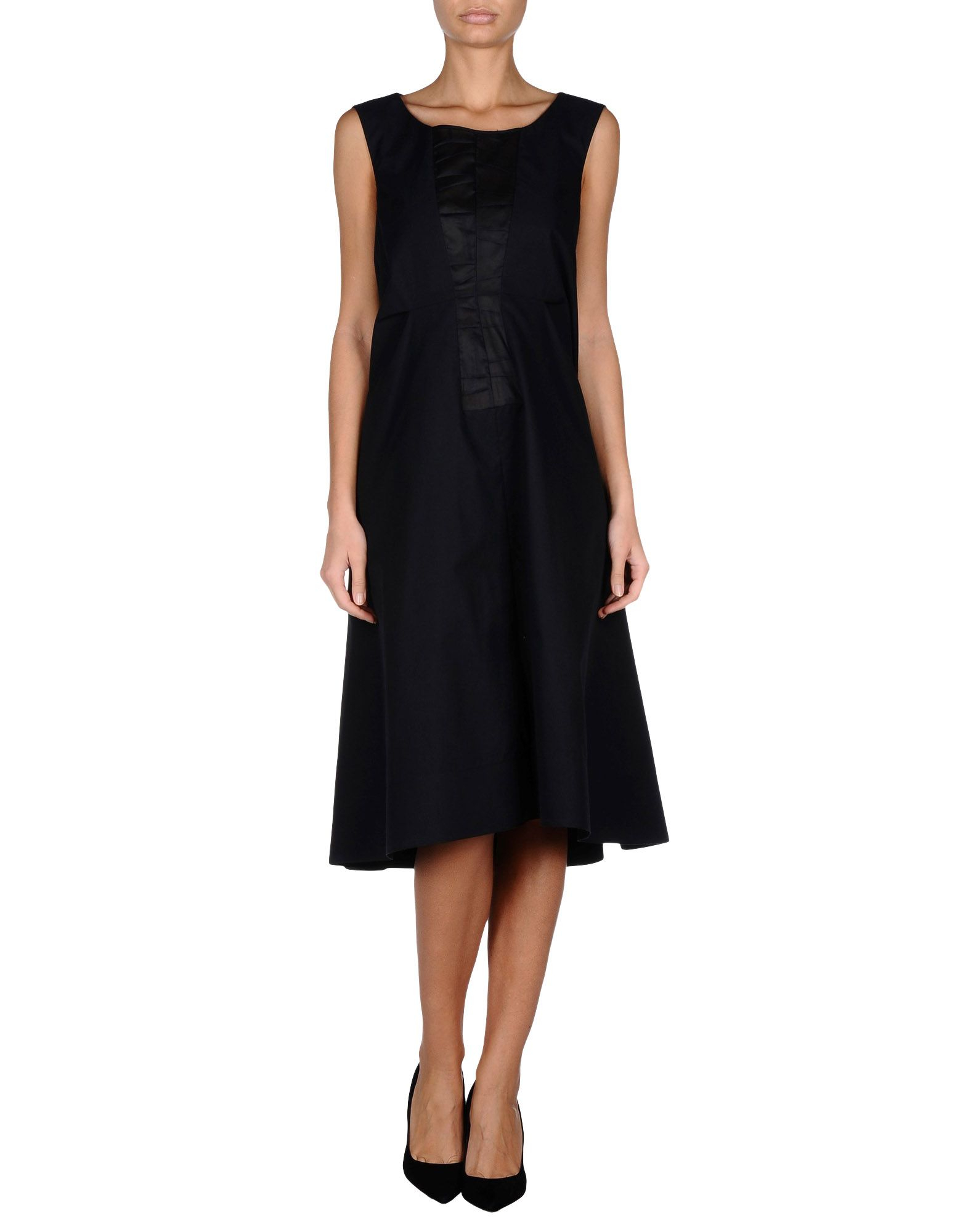 Jil sander Knee-Length Dress in Black | Lyst