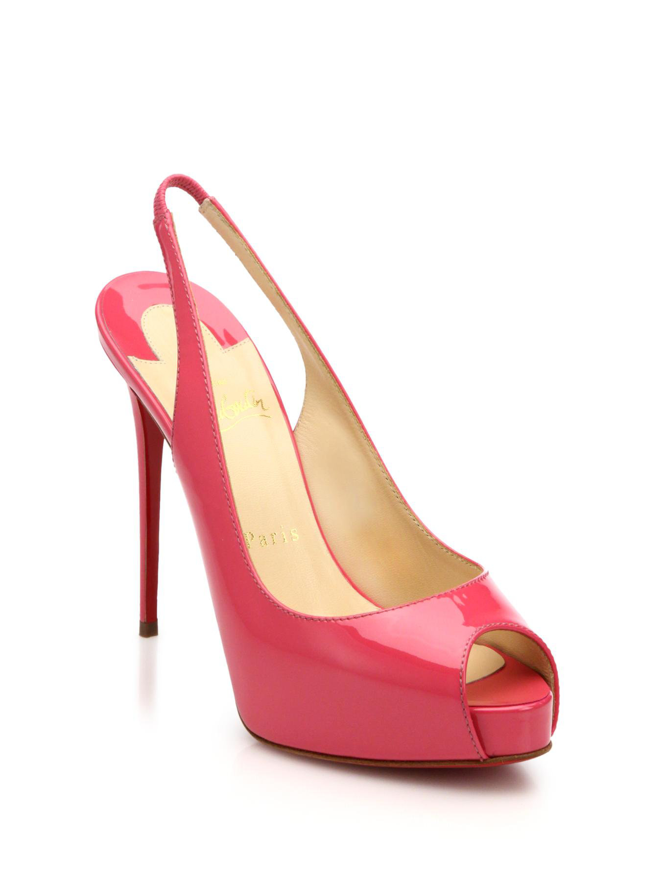 christian louboutin pink slingback heel - Bavilon Salon