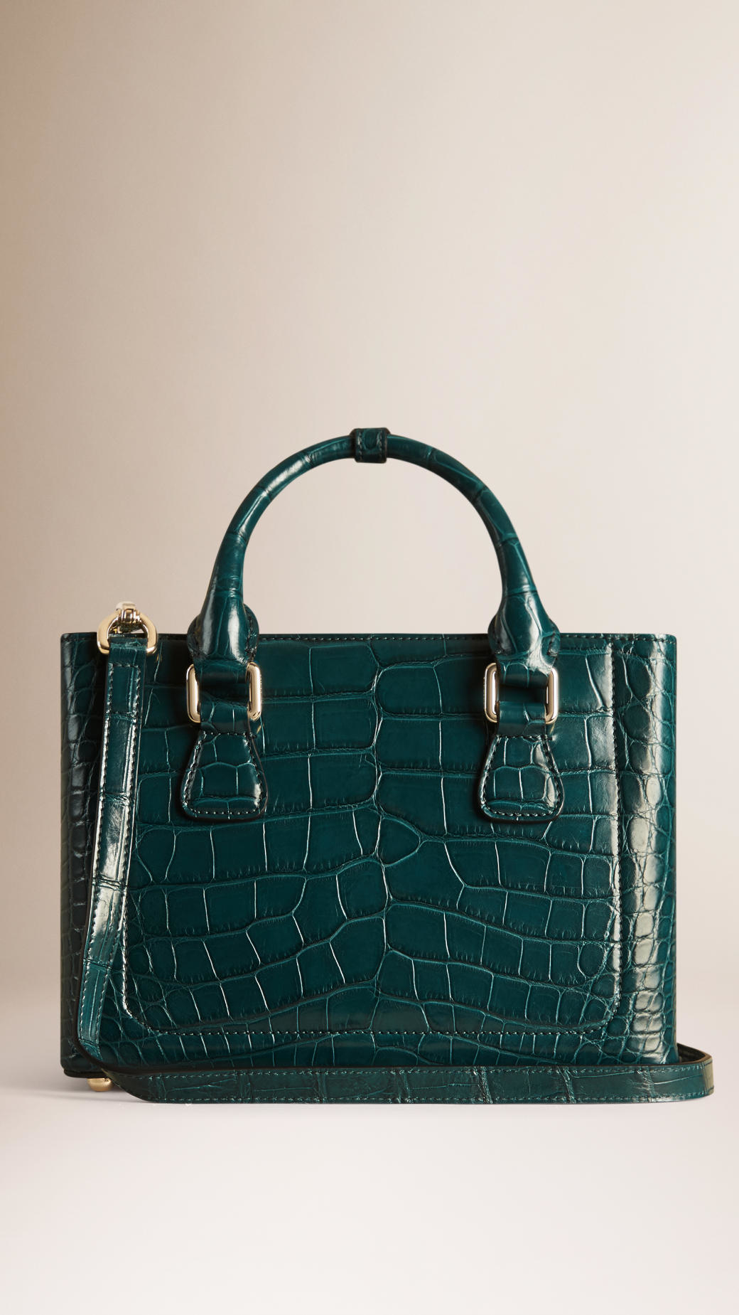 Burberry The Small Saddle Bag In Alligator in Green (deep green) Lyst