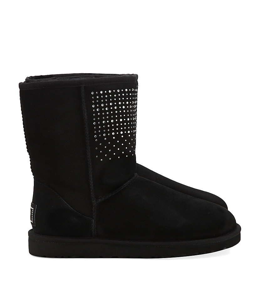 Ugg Classic Short Bling Boot in Black | Lyst