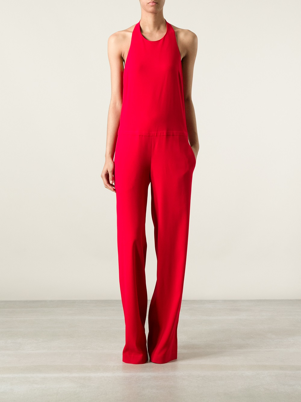Lyst - Normaluisa Sleeveless Jumpsuit in Red