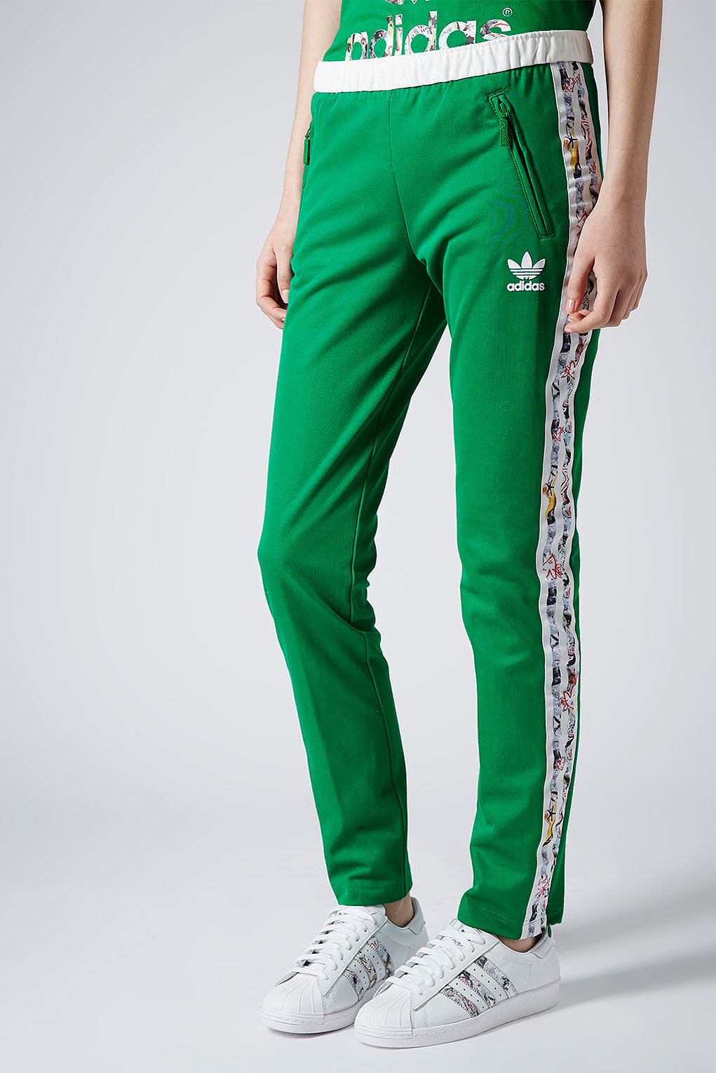 Topshop Tracksuit Bottoms By X Adidas Originals in Green | Lyst