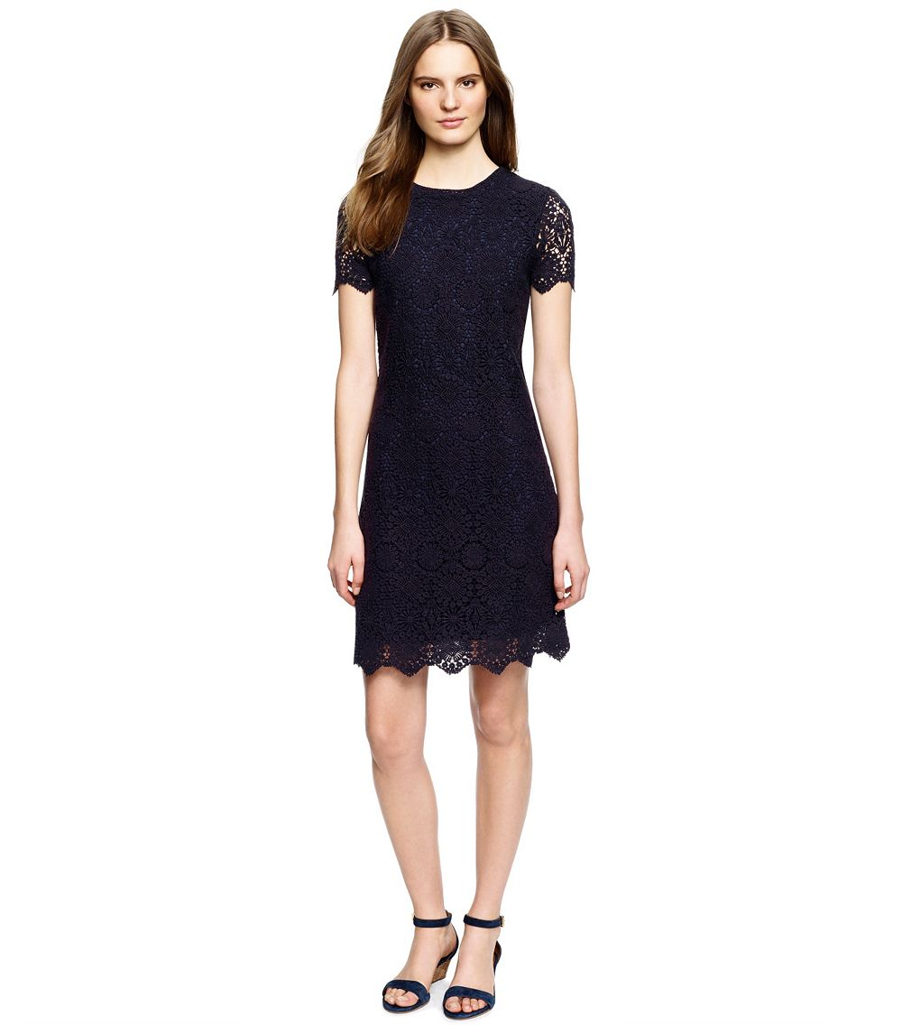 Tory Burch Trixy Dress In Blue Lyst 5157