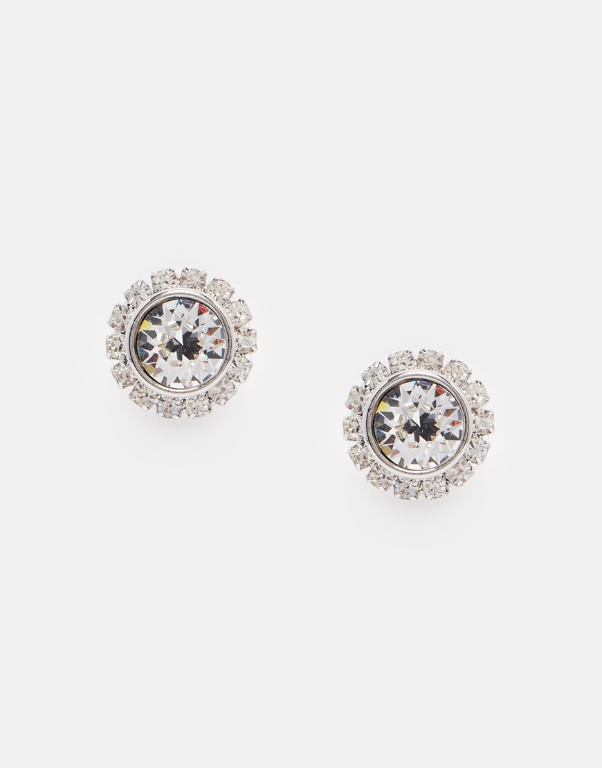 Lyst Ted Baker Crystal Daisy Stud Earrings In Metallic Gallery