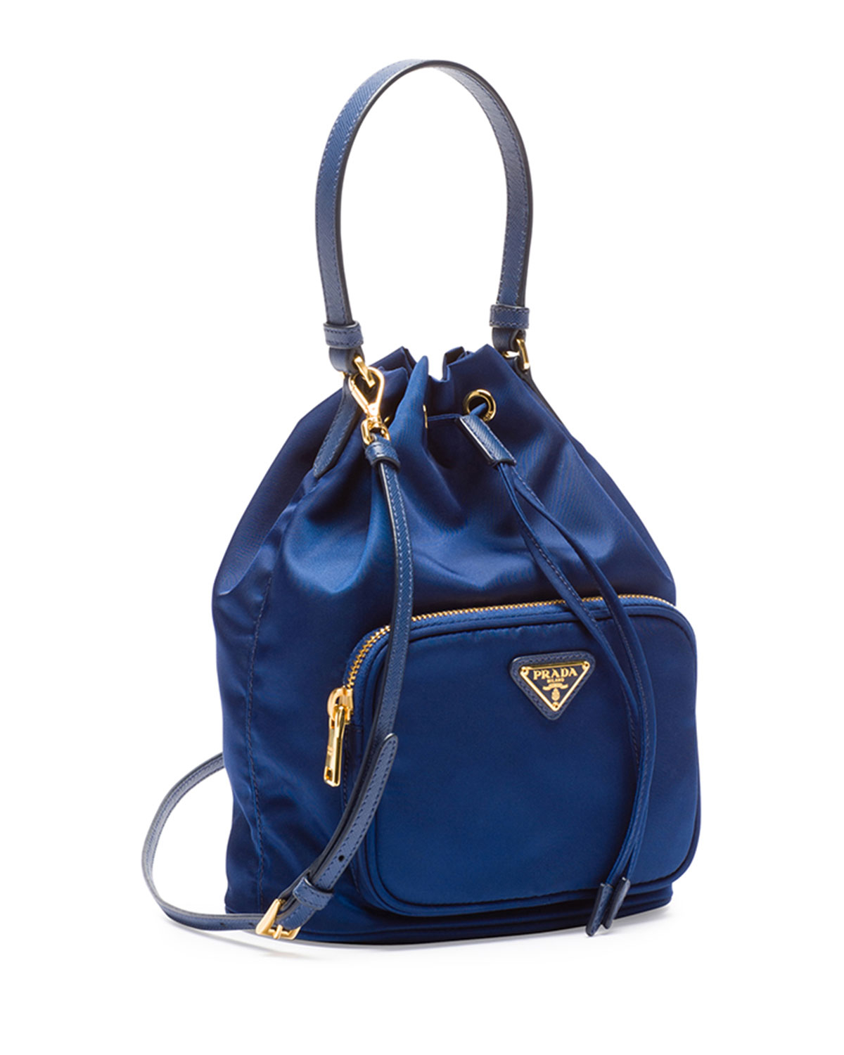 Prada Tessuto Mini Bucket Crossbody Bag in Blue (ROYAL BLUE) | Lyst  