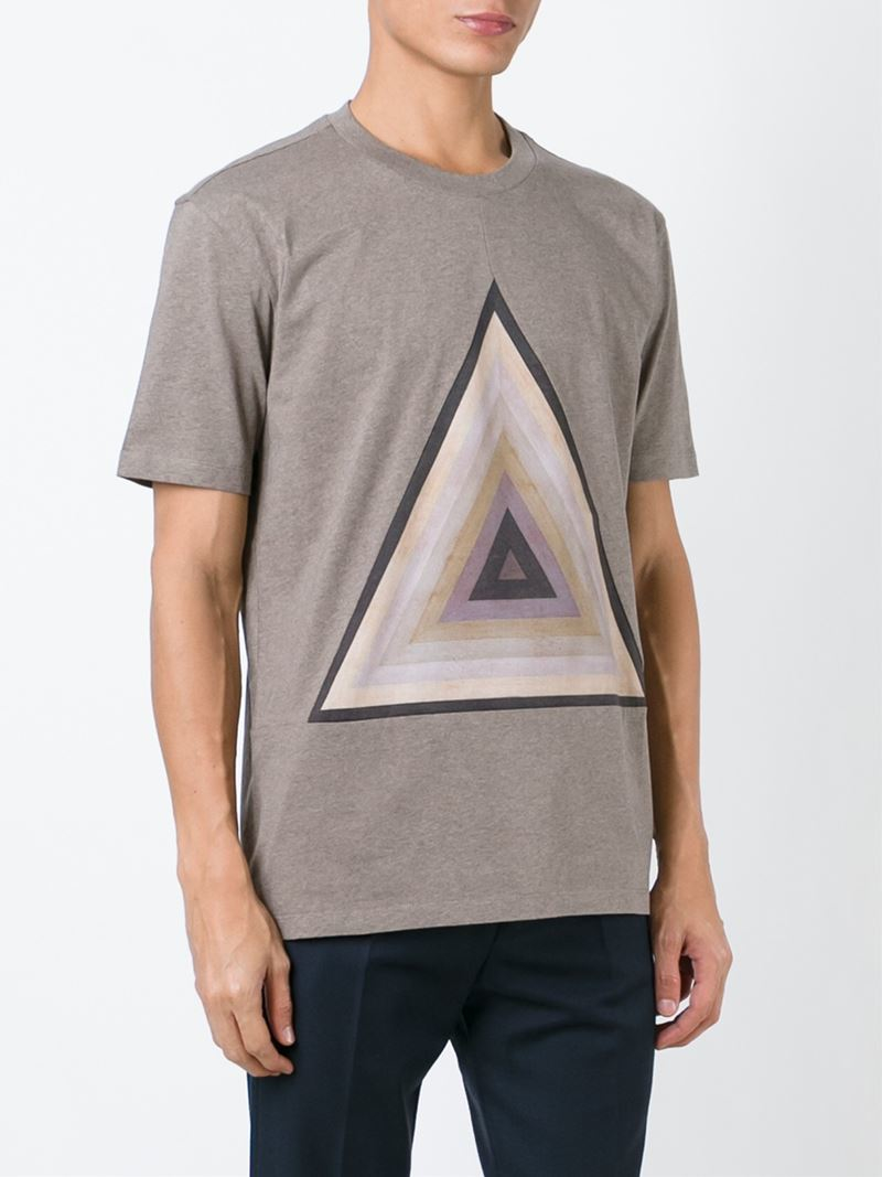 Paul smith Triangle Motif T-shirt in Brown for Men | Lyst