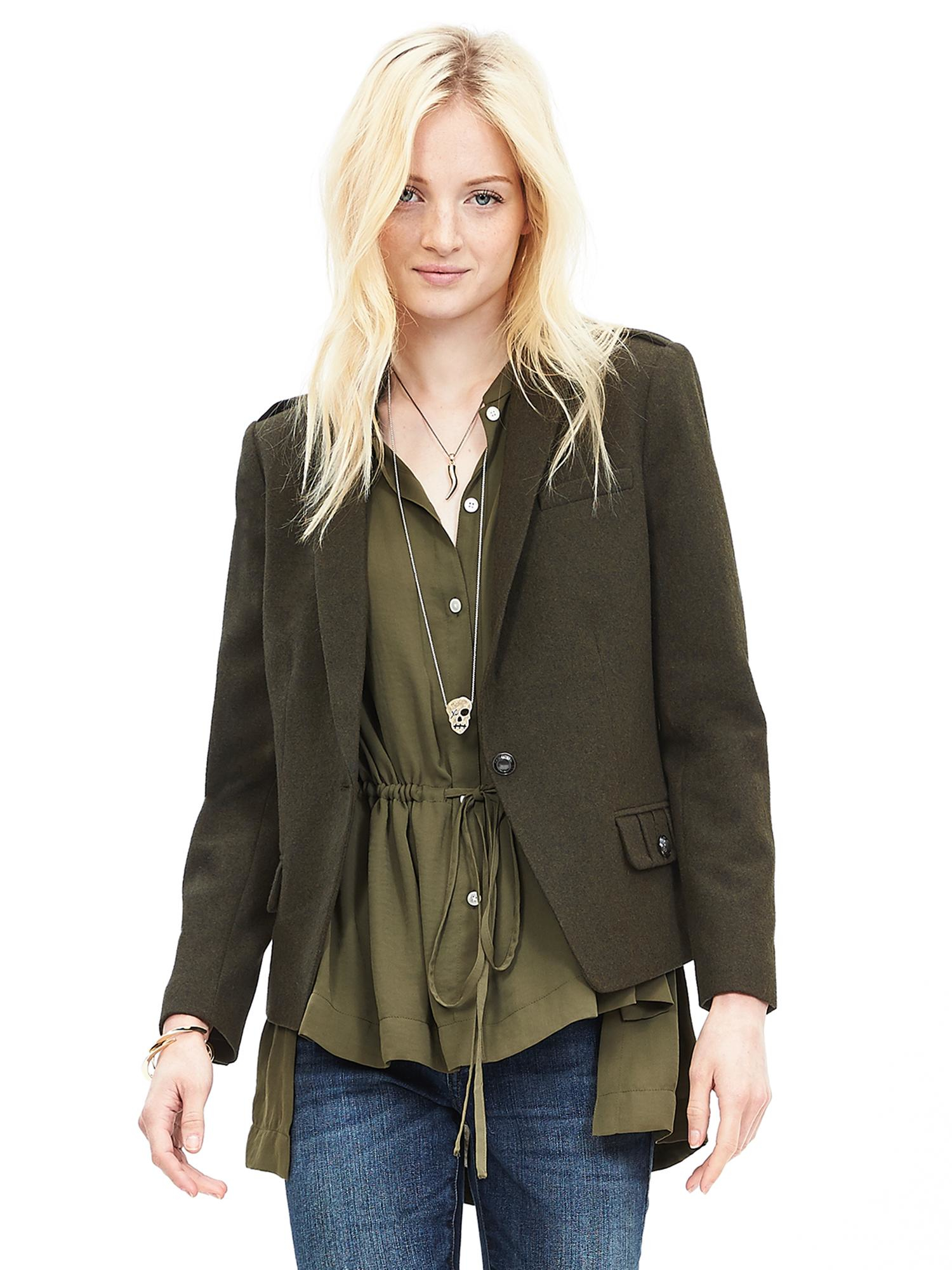 Banana republic Heritage Military Blazer in Green (Dark olive) Lyst