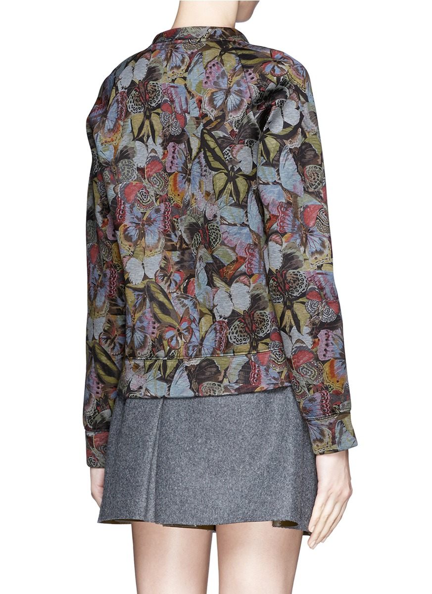 Lyst - Valentino Butterfly Camouflage Sweatshirt in Gray
