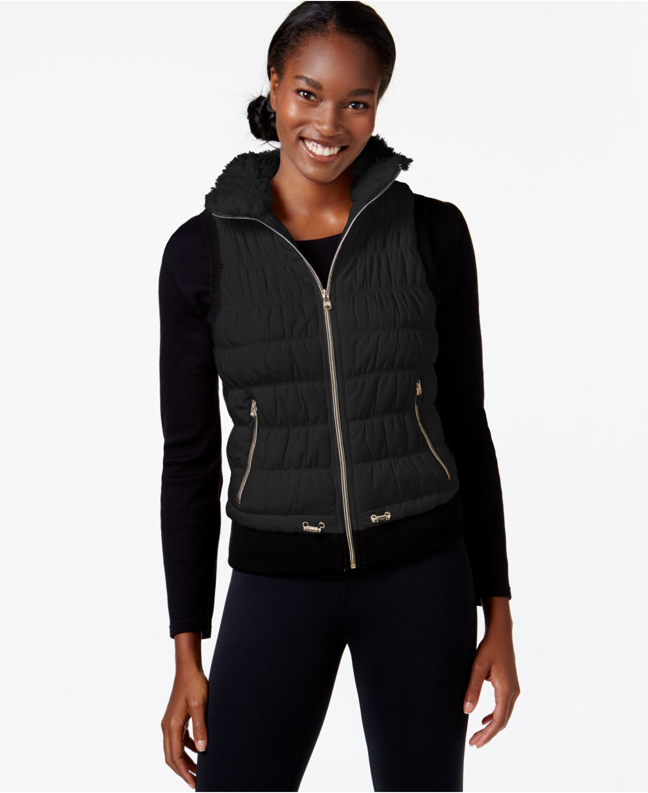 Lyst Calvin Klein Performance Windresistant Vest in Black