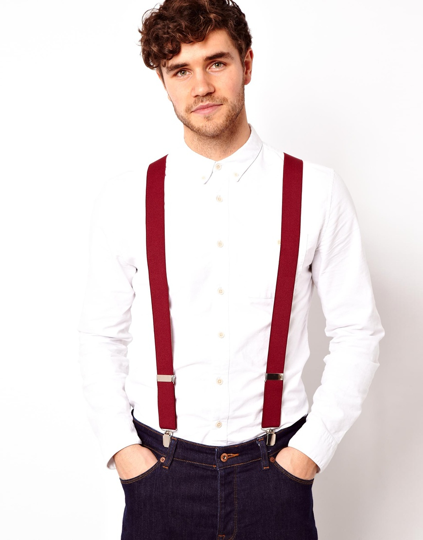 Asos Wide Braces in Red for Men | Lyst