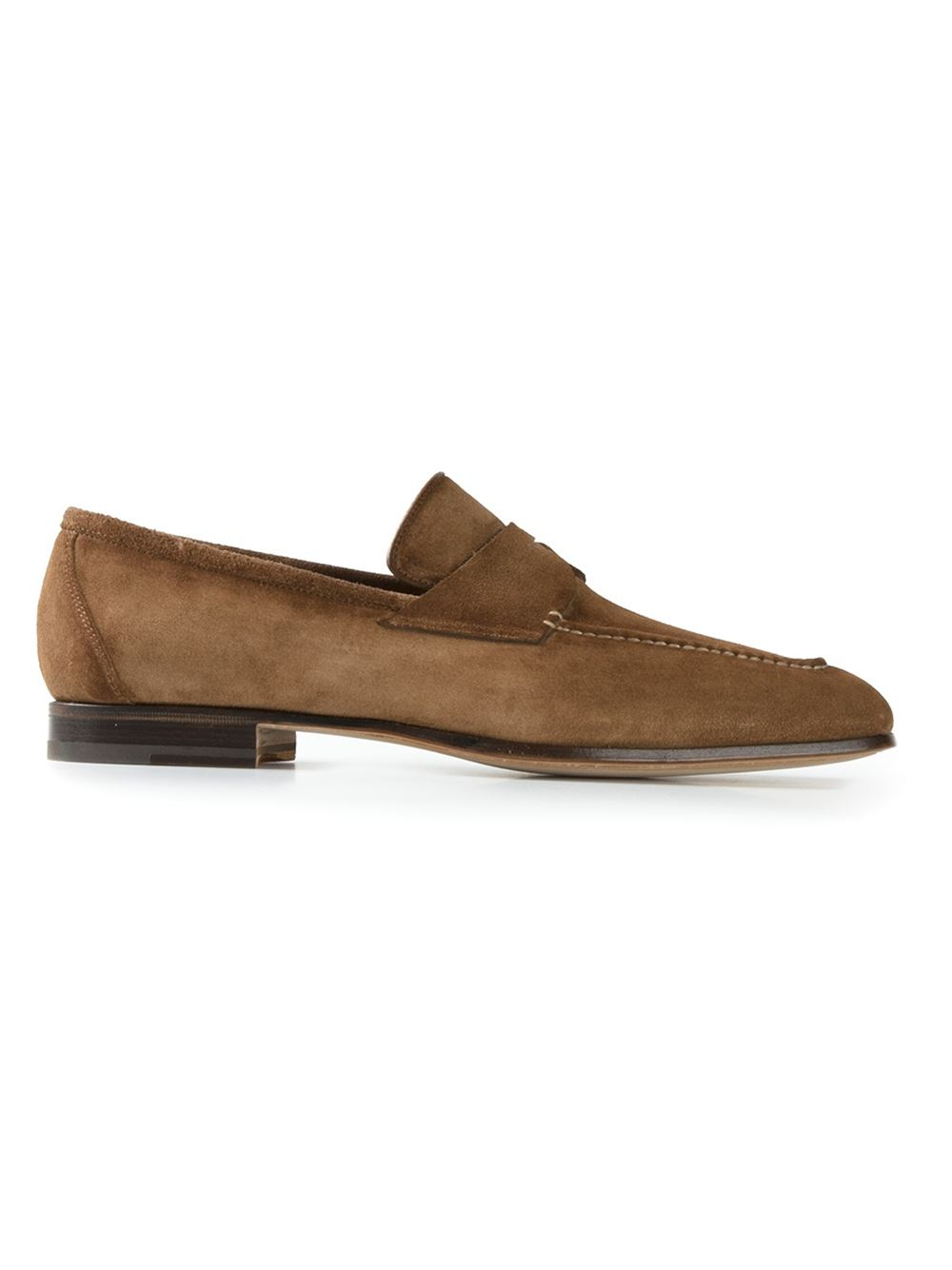 Santoni Classic Penny Loafers in Brown for Men
