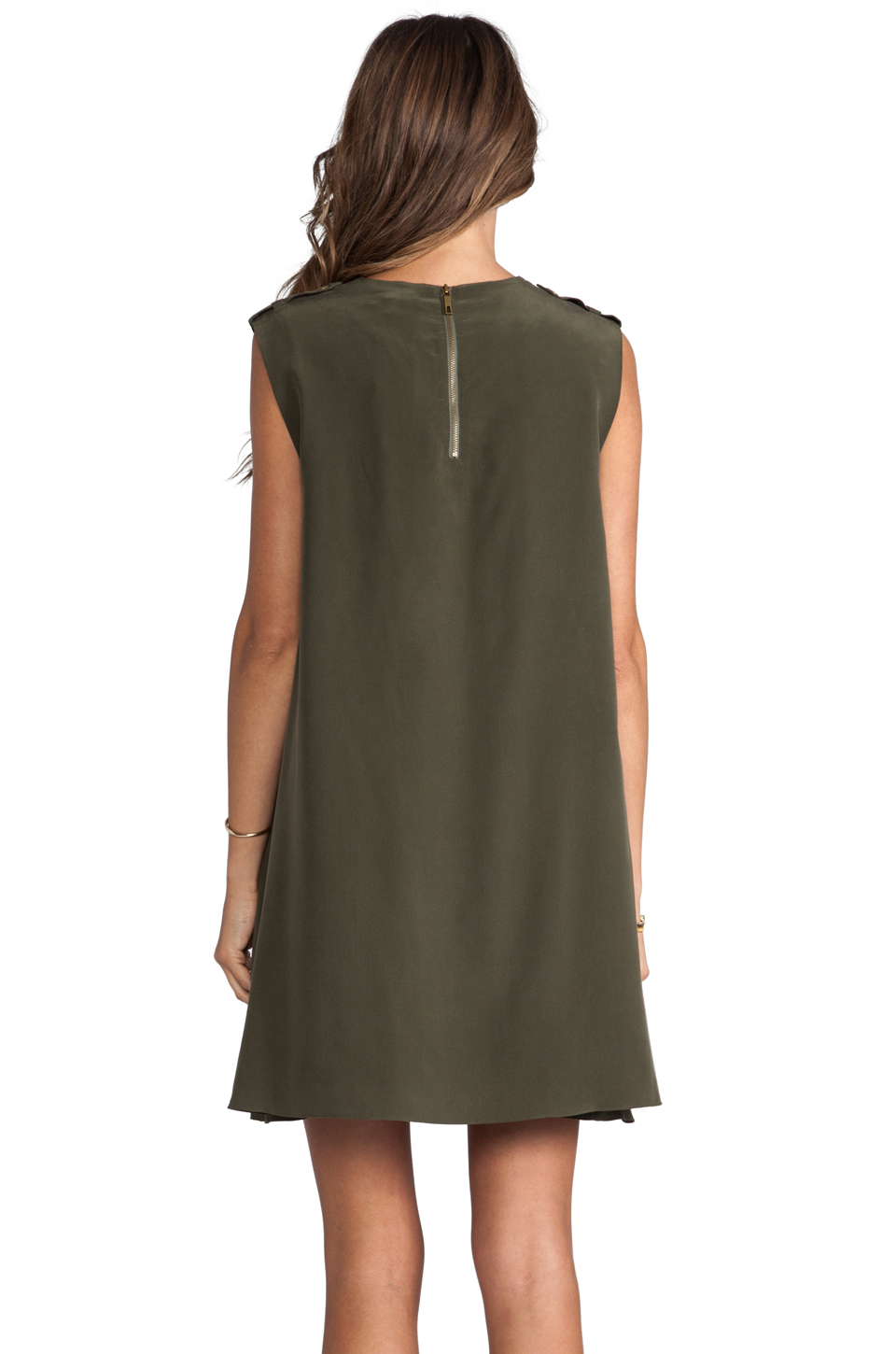 Lyst - Rachel Zoe Maribelle Sleeveless Safari Dress in Green