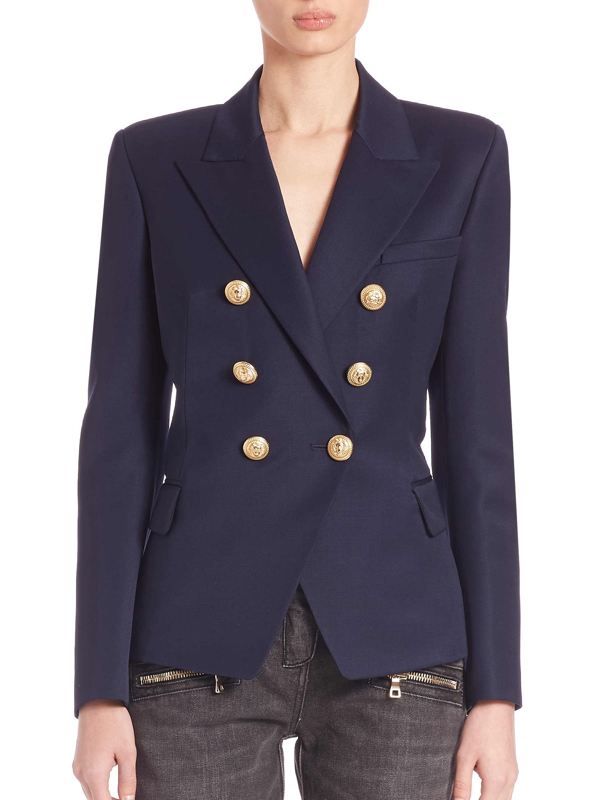 balmain-double-breasted-wool-blazer-in-blue-lyst