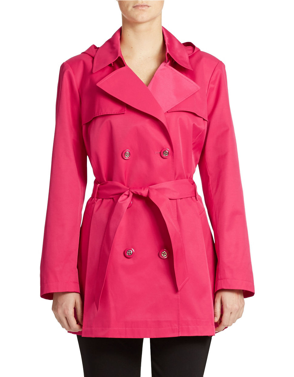 Via Spiga Coats Outerwear Women At 6pm Com Via Spiga Scarpa Single Ted Trench Coat Plus Size In Pink Lyst