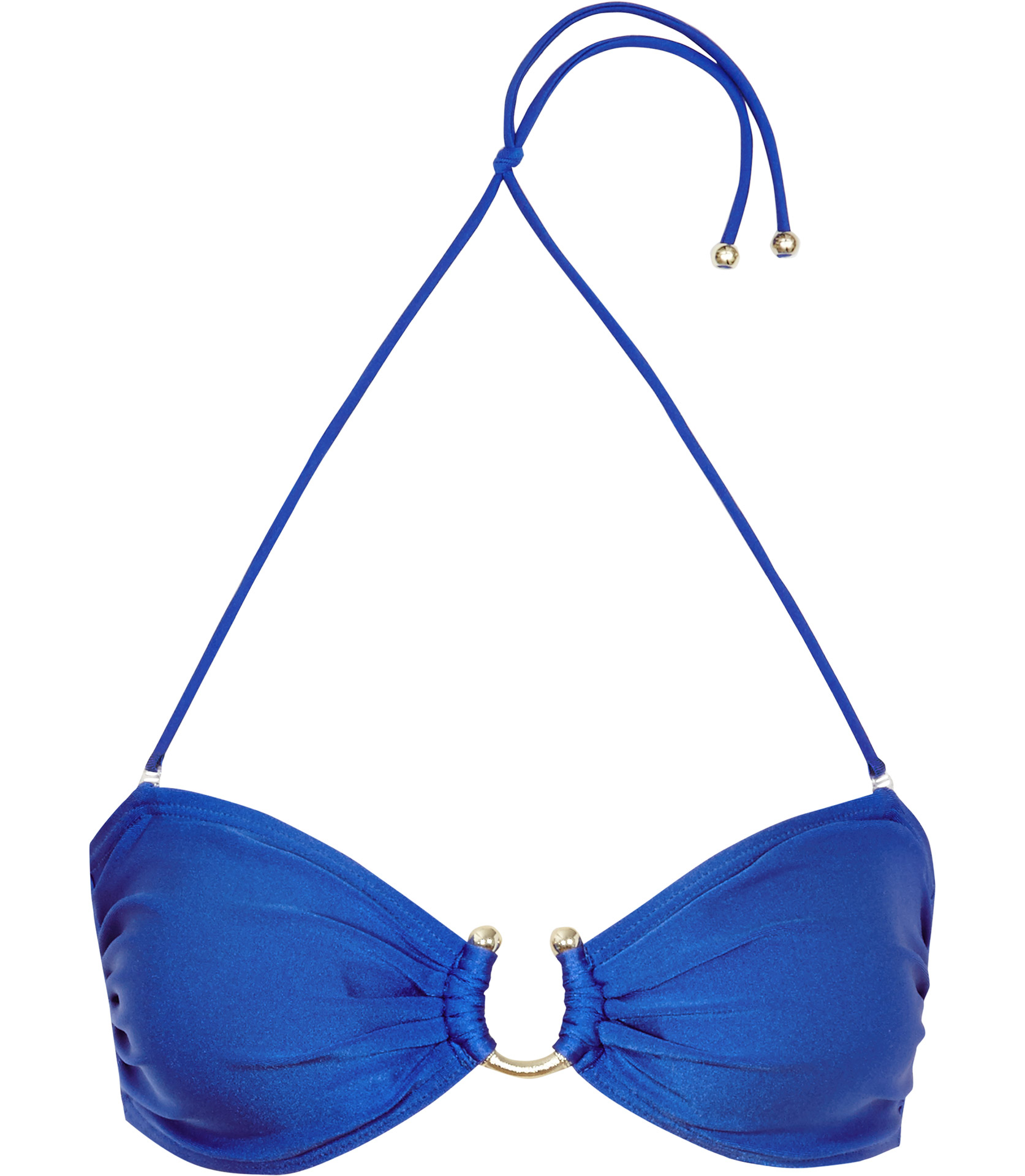 Lyst - Reiss Albi T Ring Detail Bikini Top in Blue
