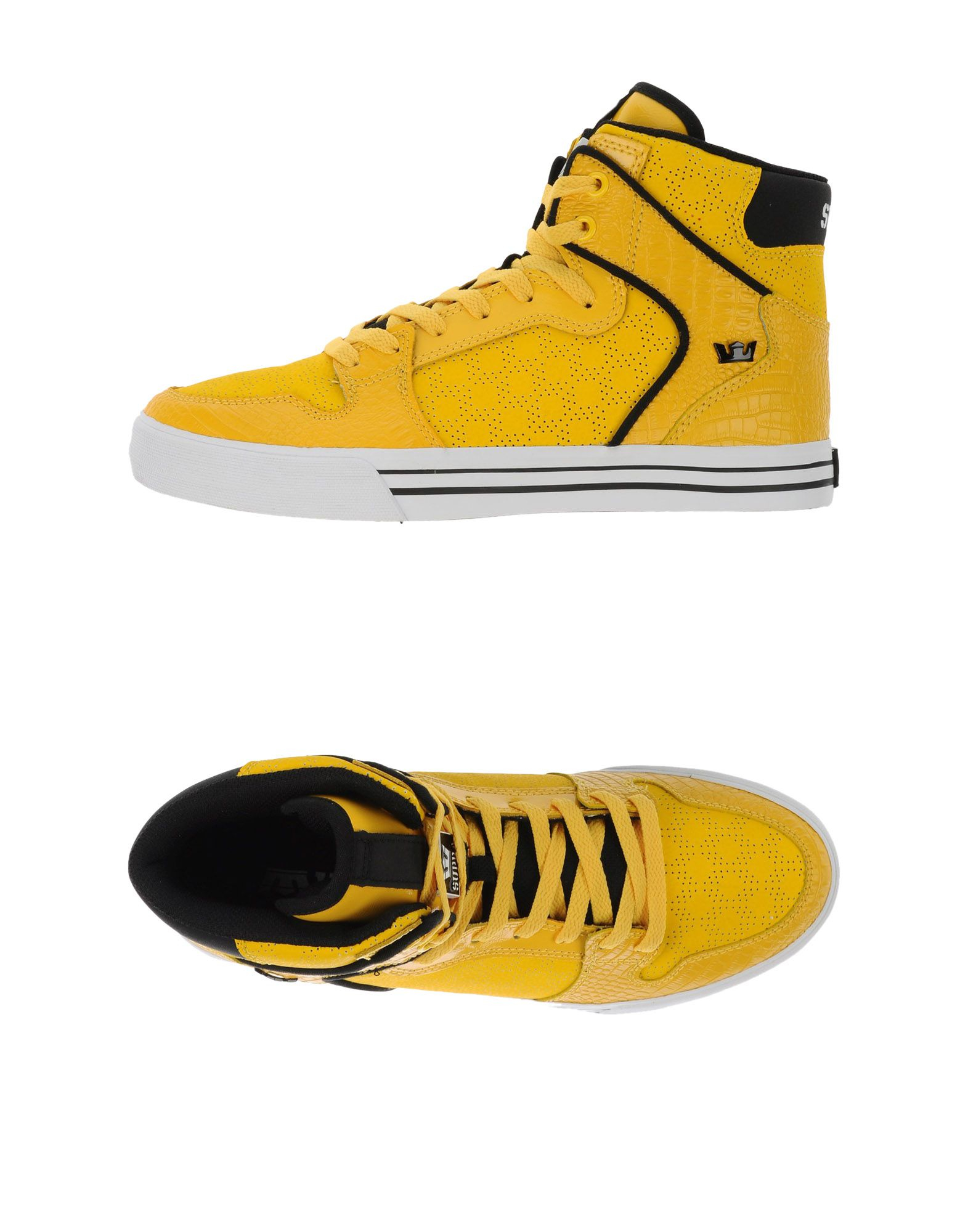 yellow high top filas