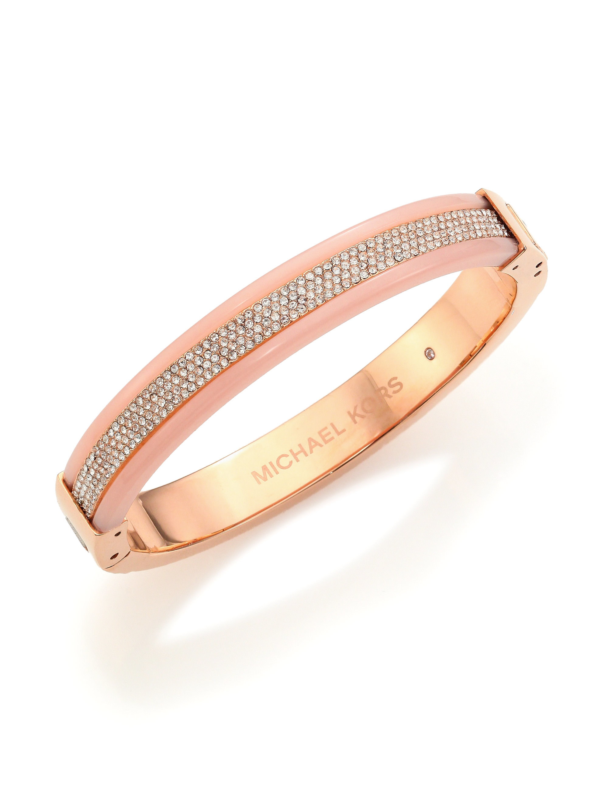 Lyst Michael Kors Jeweled Blush Pavé Bracelet In Pink Gallery