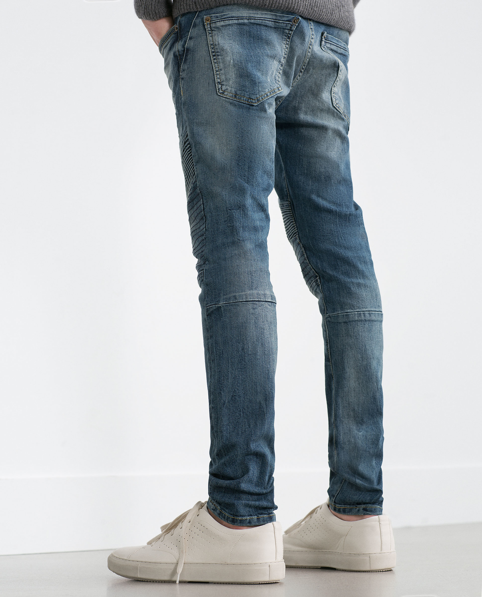 Zara Biker Jeans in Blue for Men Lyst