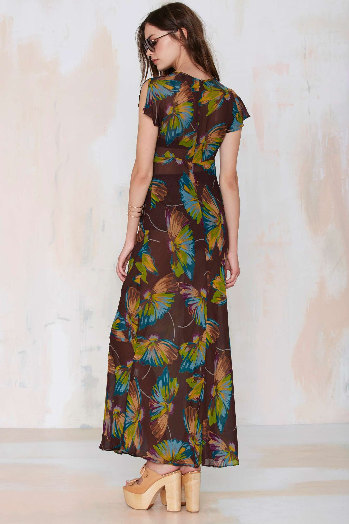 Lyst Betsey Johnson Vintage Amalia Chiffon Dress Gallery