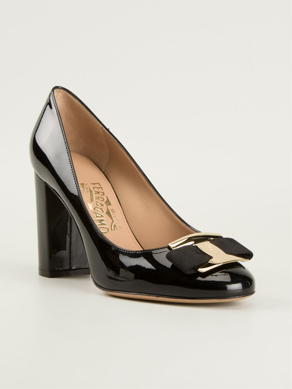 black ferragamo heels