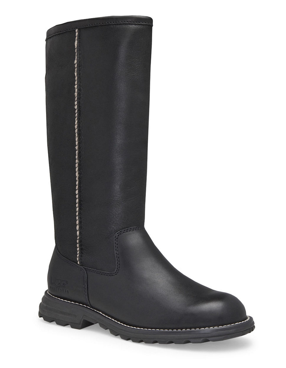 Ugg Brook Stall Tall Leather Boot in Black  Lyst