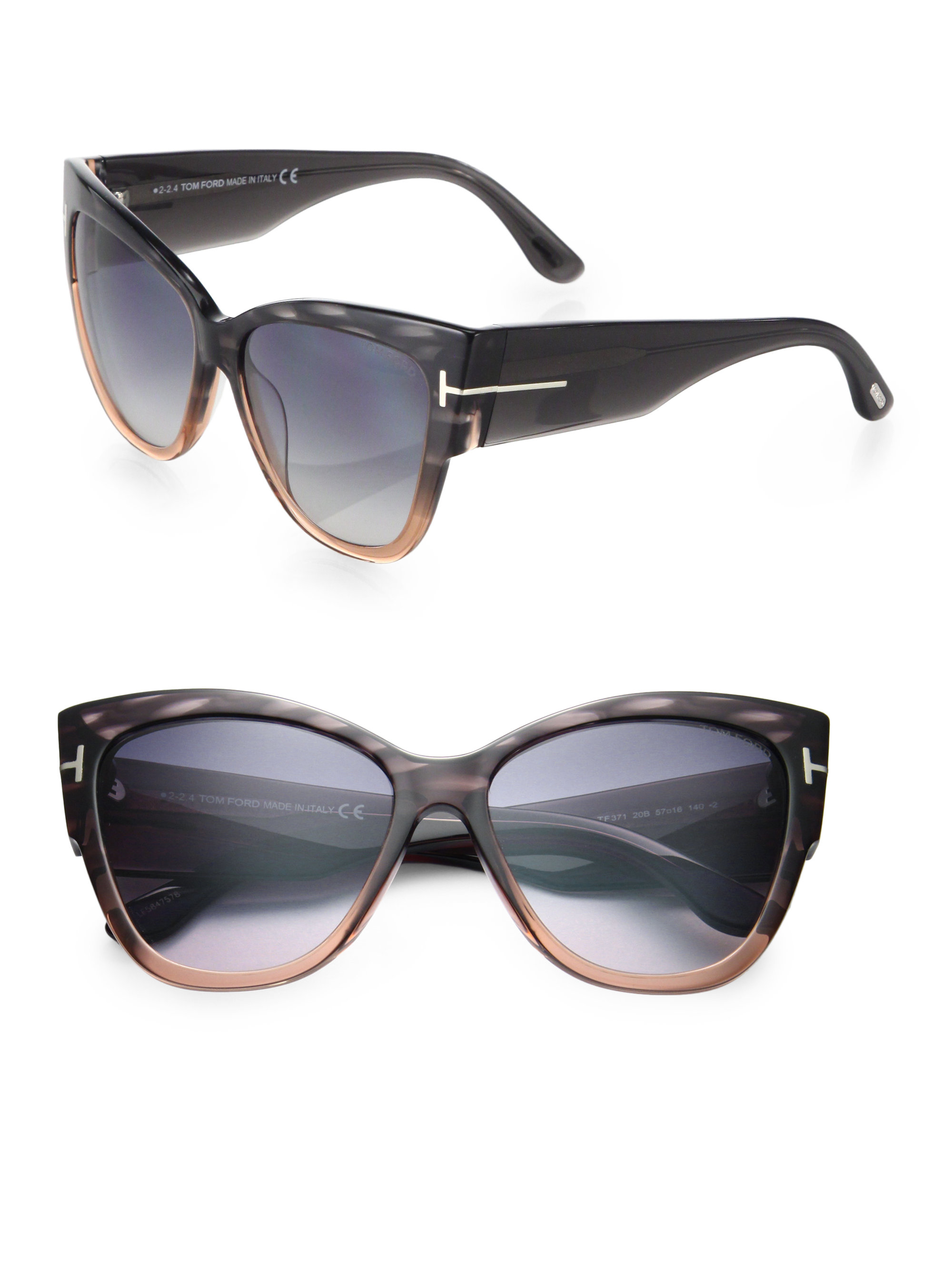 Tom ford Anoushka 57mm Cat's-eye Sunglasses in Black | Lyst