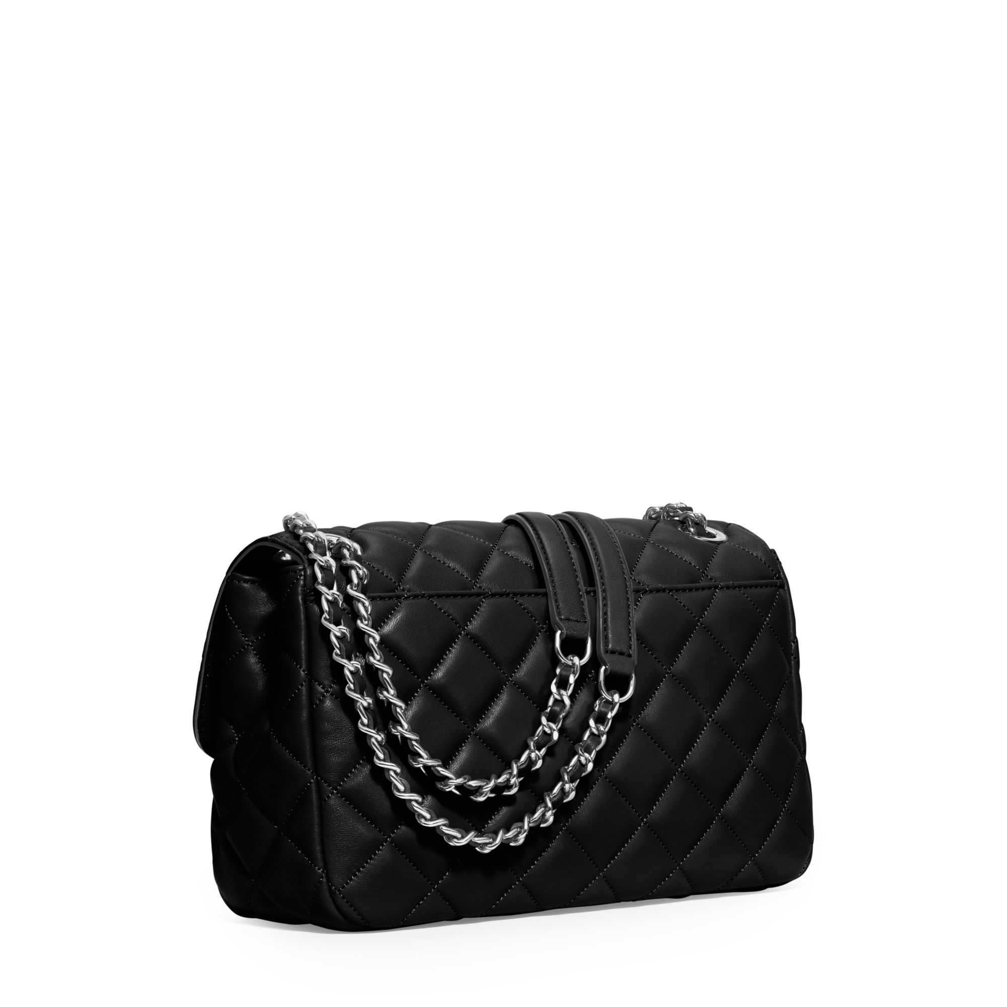 Lyst - Michael Kors Sloan Large Quilted-Leather Shoulder Bag in Black