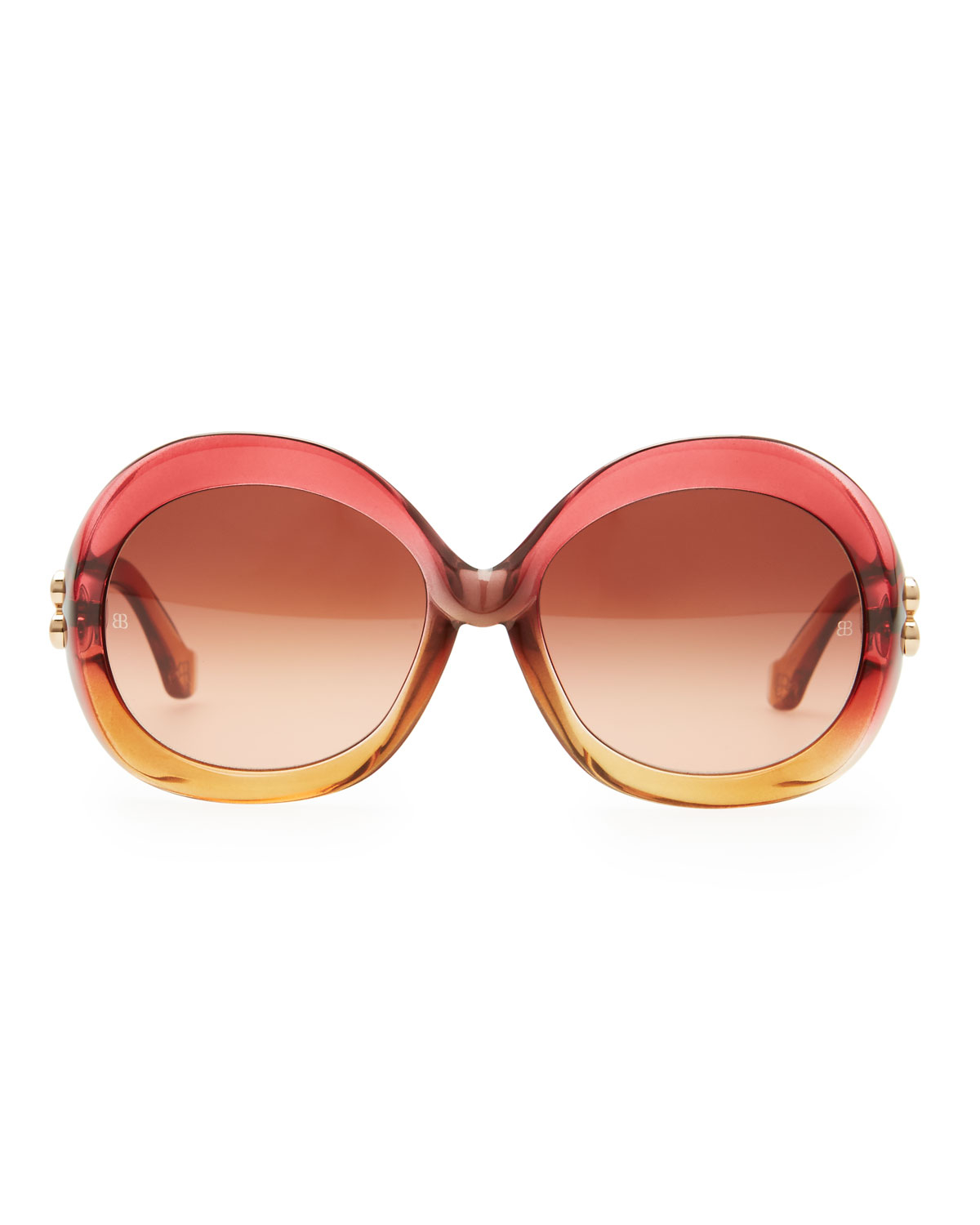 Lyst - Balenciaga Oversized Round Sunglasses in Red