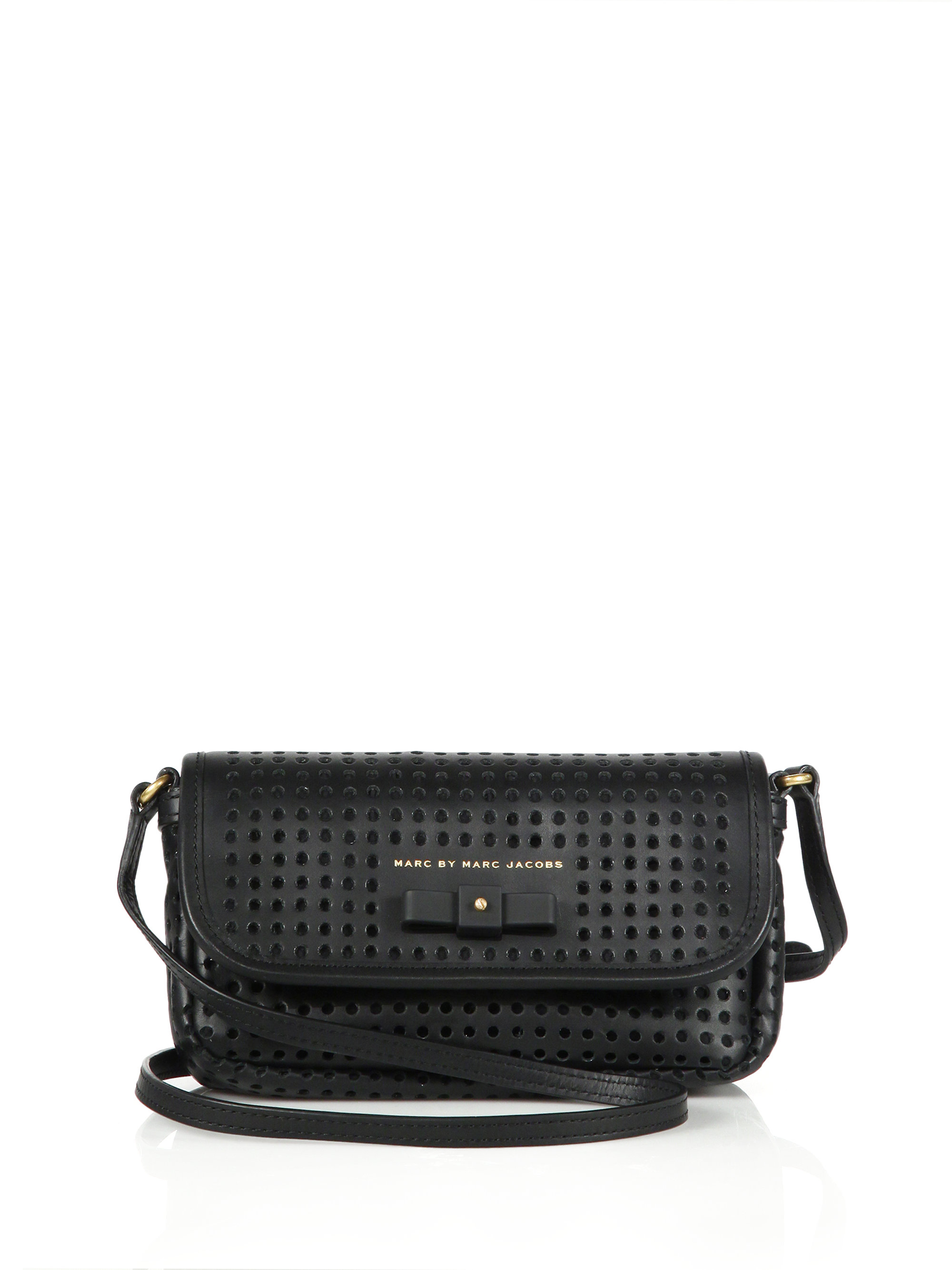 Marc by marc jacobs Sophisticato Monica Bow-Accented Perforated ...