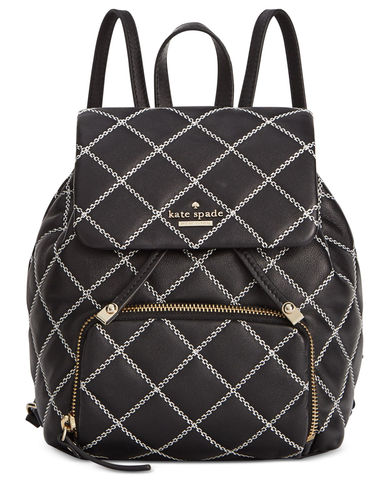 Kate spade Emerson Place Jessa Mini Backpack in Black (Black/Cement) | Lyst