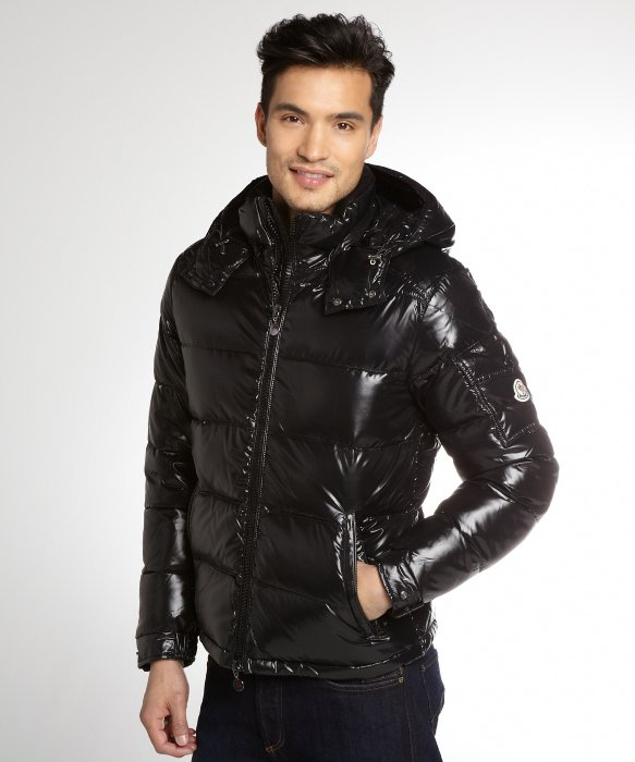 Lyst - Moncler Black Quilted Maya Down Fill Hooded Jacket in Black for Men