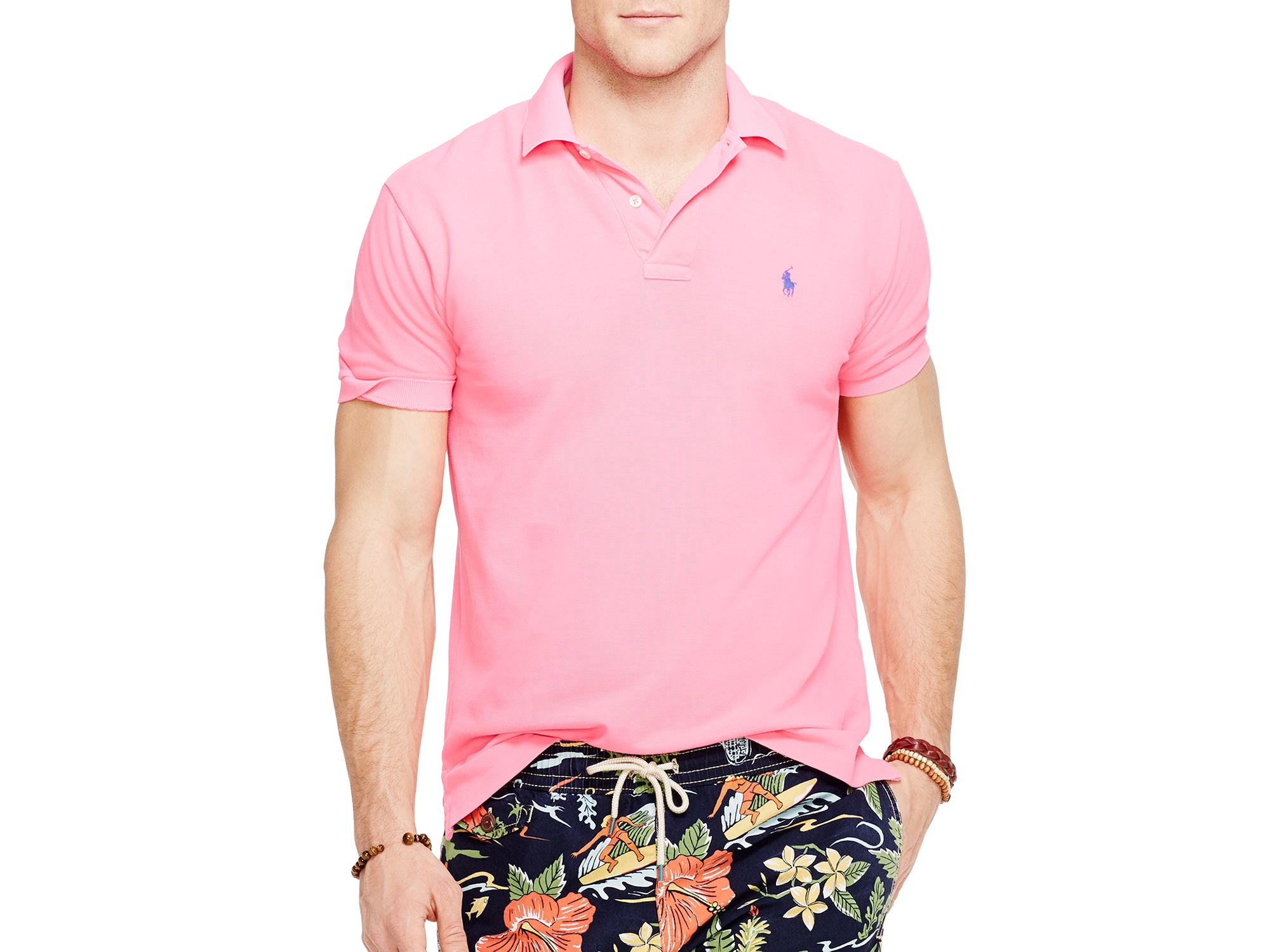 light pink polo shirt men