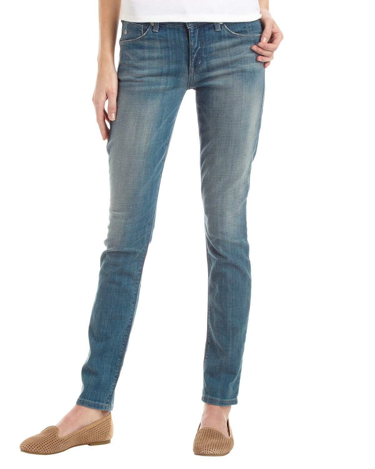 Fade to blue Distressed Dirty Wash Skinny Jeans in Blue (ISC) | Lyst