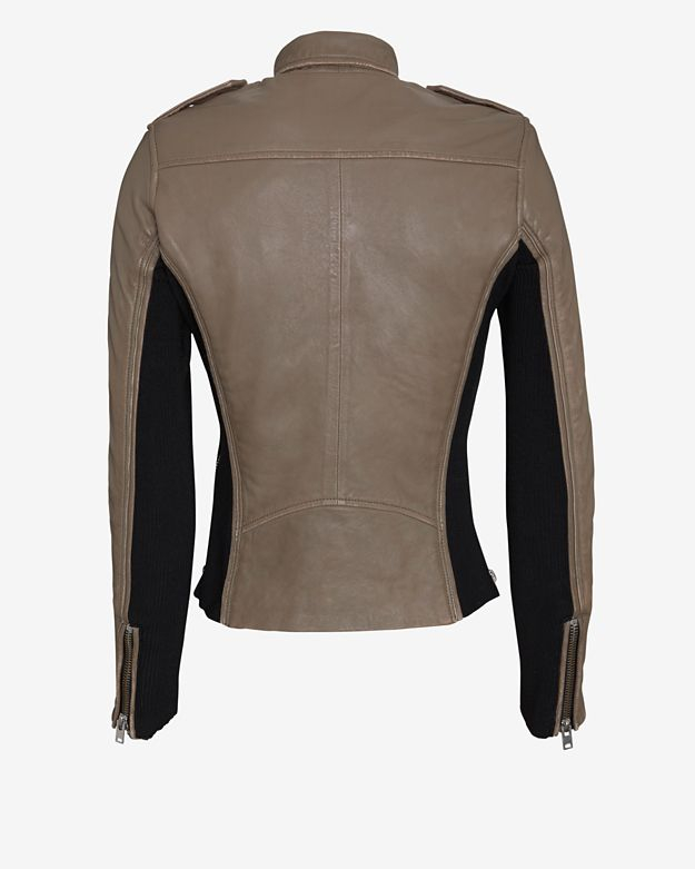 Iro Exclusive Vika Double Zipper Leather Jacket in Brown Lyst