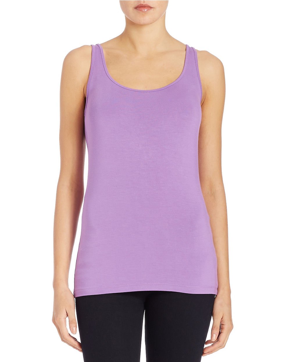 Lord & taylor Iconic Fit Tank Top in Purple (Bellflower) - Save 62% | Lyst