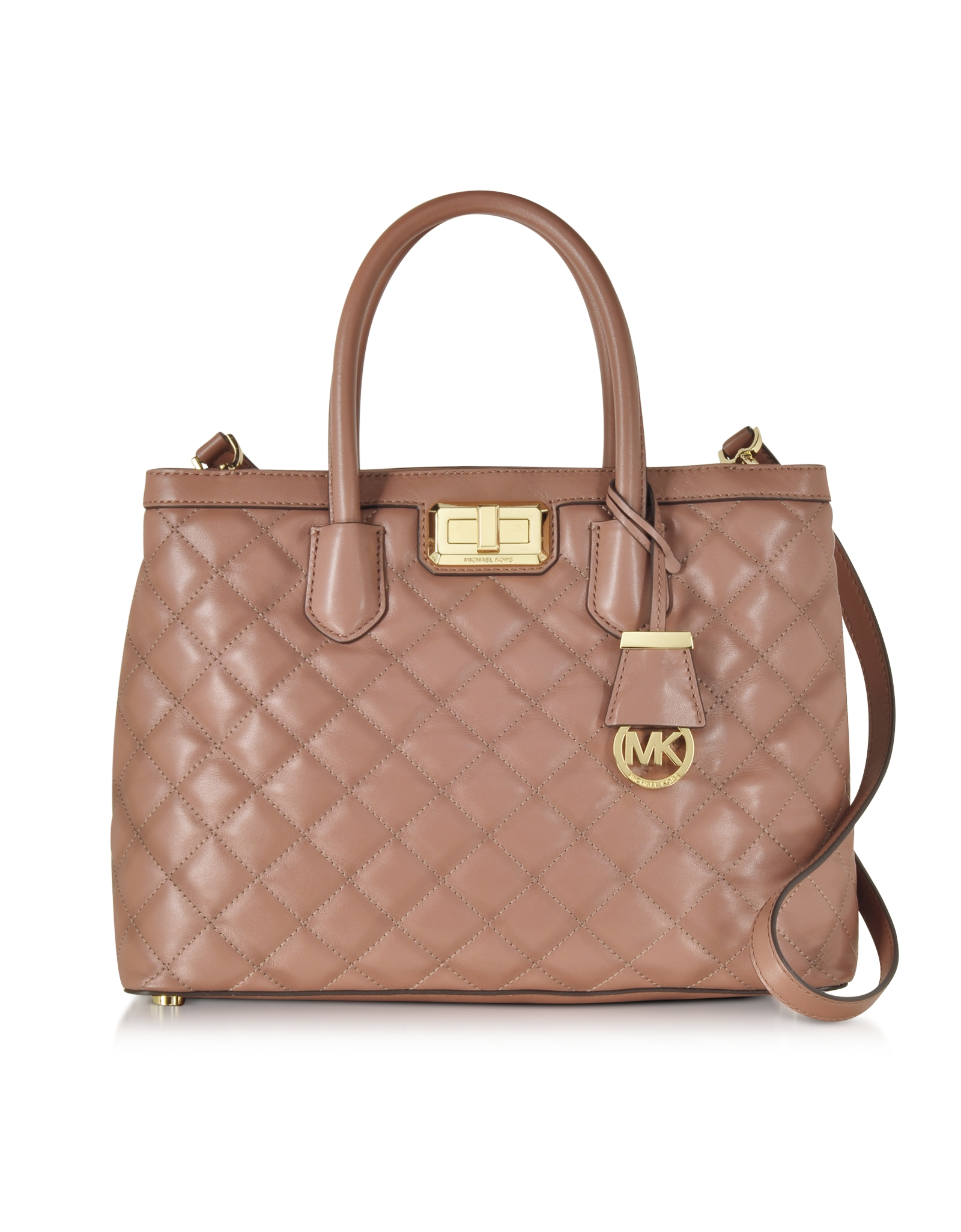 Lyst - Michael Kors Hannah Quilted Satchel in Pink
