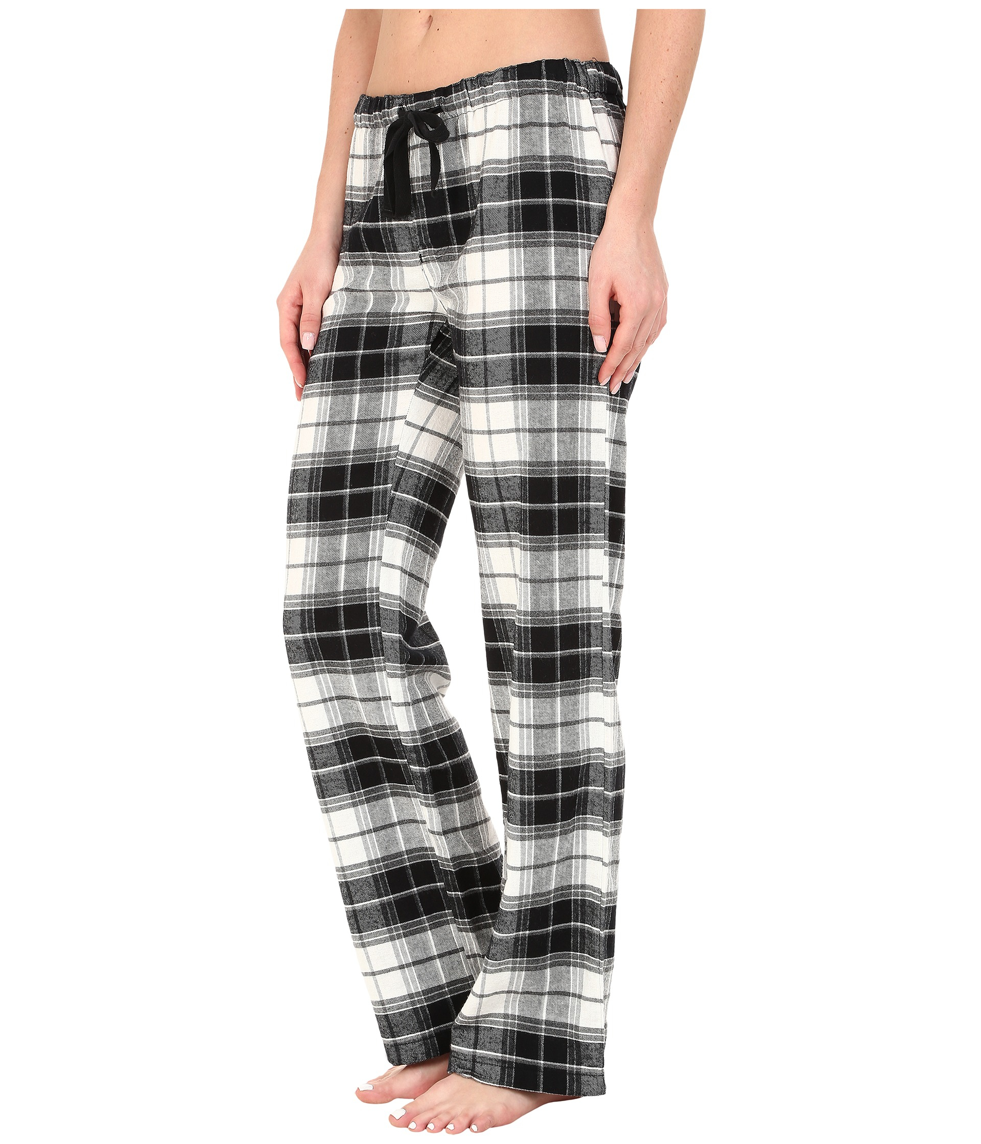 Pj salvage Great Outdoors Plaid Pajama Pants in Black | Lyst