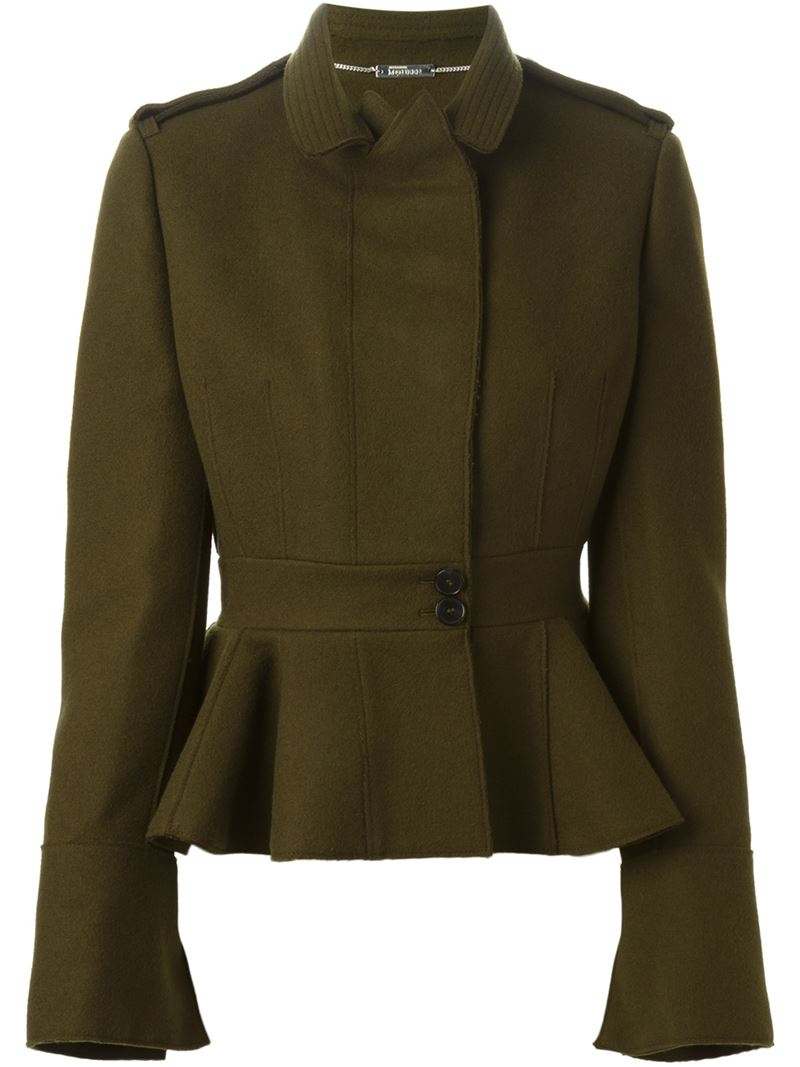 alexander mcqueen green leather jacket