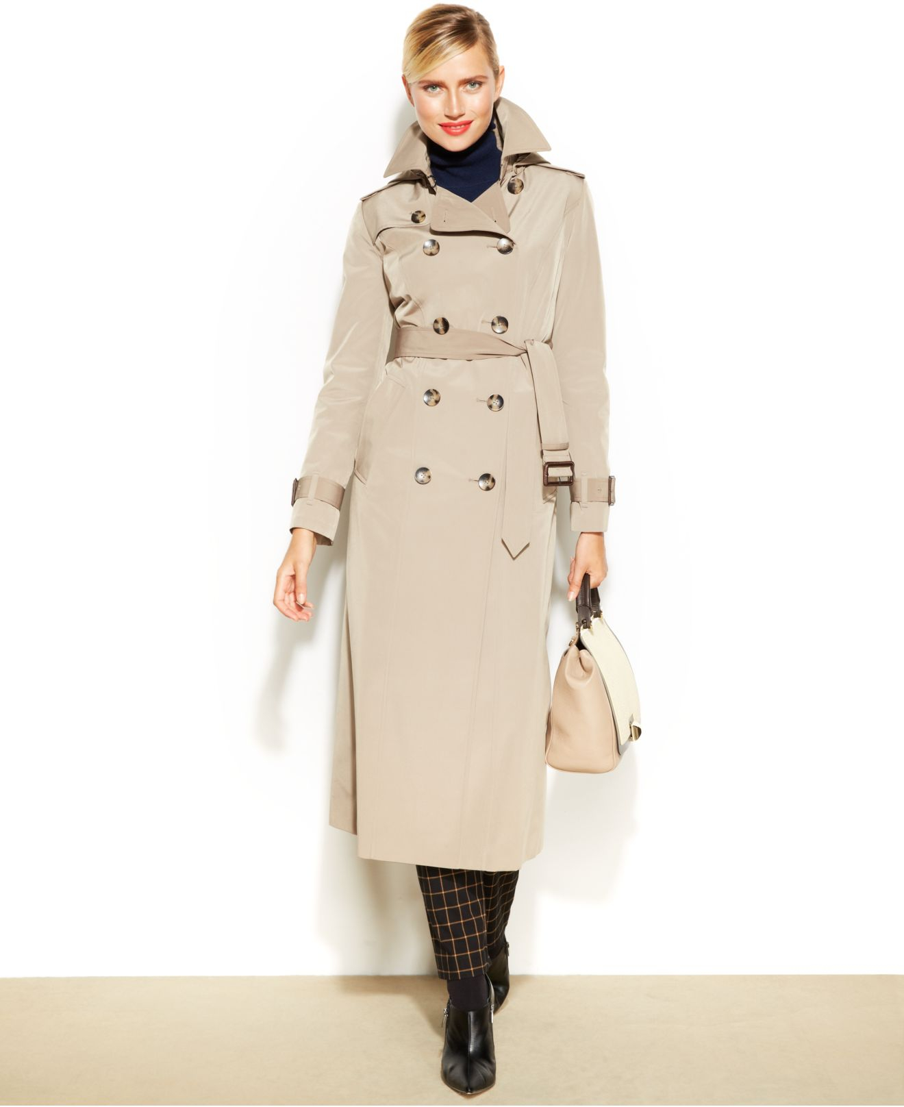 London Fog Snap On Hooded Trench Coat In Pink Lyst Items Similar To Women S London Fog Trench Coat Beige Size 8 Medium On