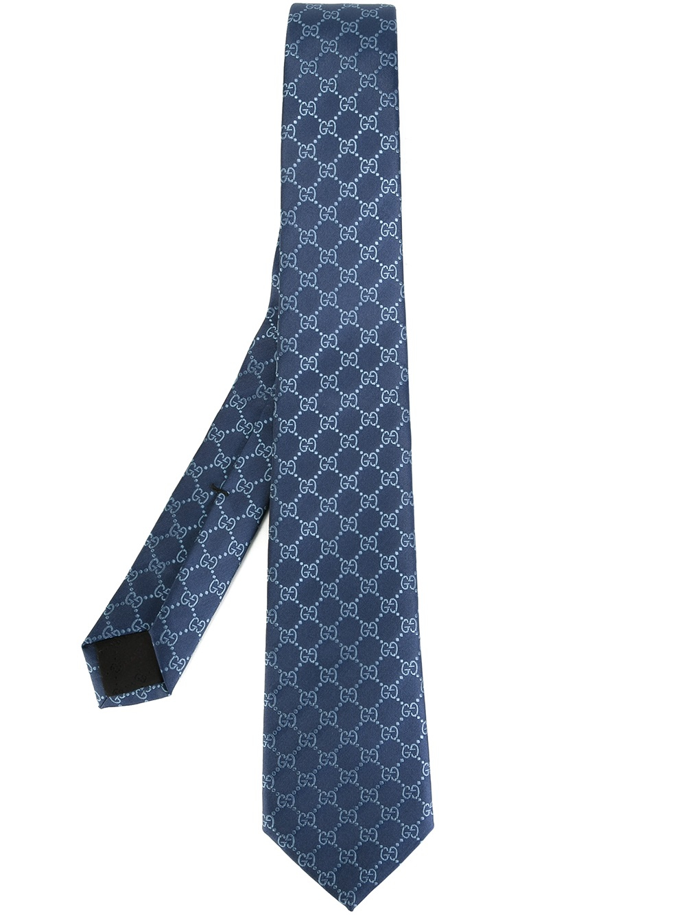 Gucci Gg Pattern Silk Jacquard Tie in Blue for Men | Lyst