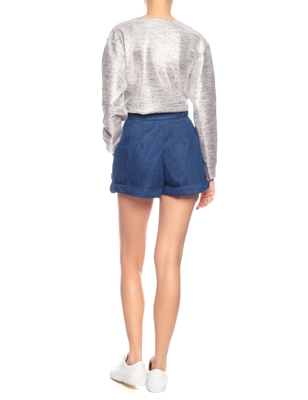 Alice mccall Indigo Denim Straight Sets Shorts in Blue | Lyst