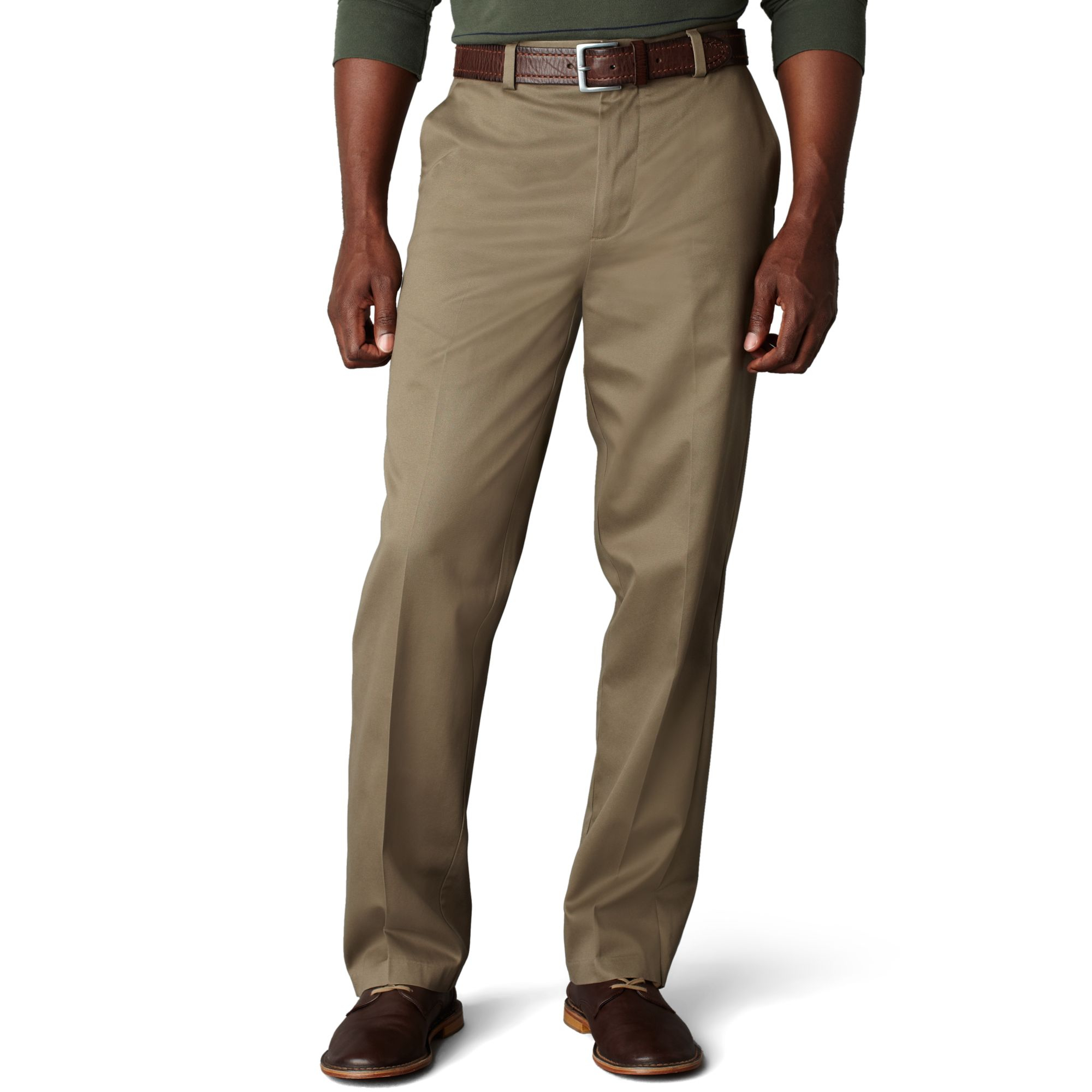 Dockers D3 Classic Fit Signature Khaki Flat Front Pants in Brown for ...